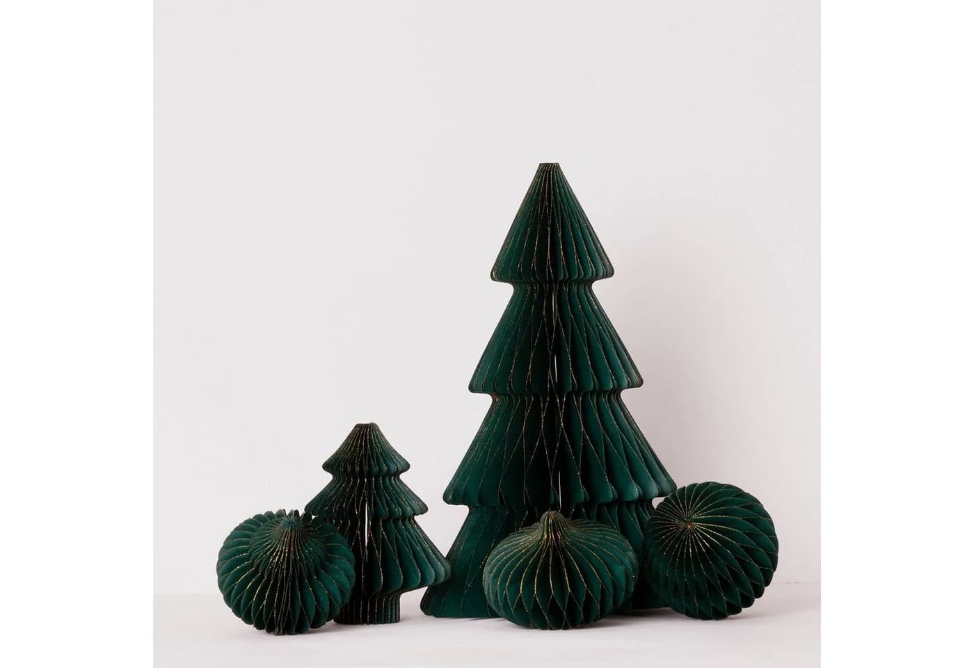 coopz Weihnachtsbaumkugel Papier Tanne Aufsteller groß Gold