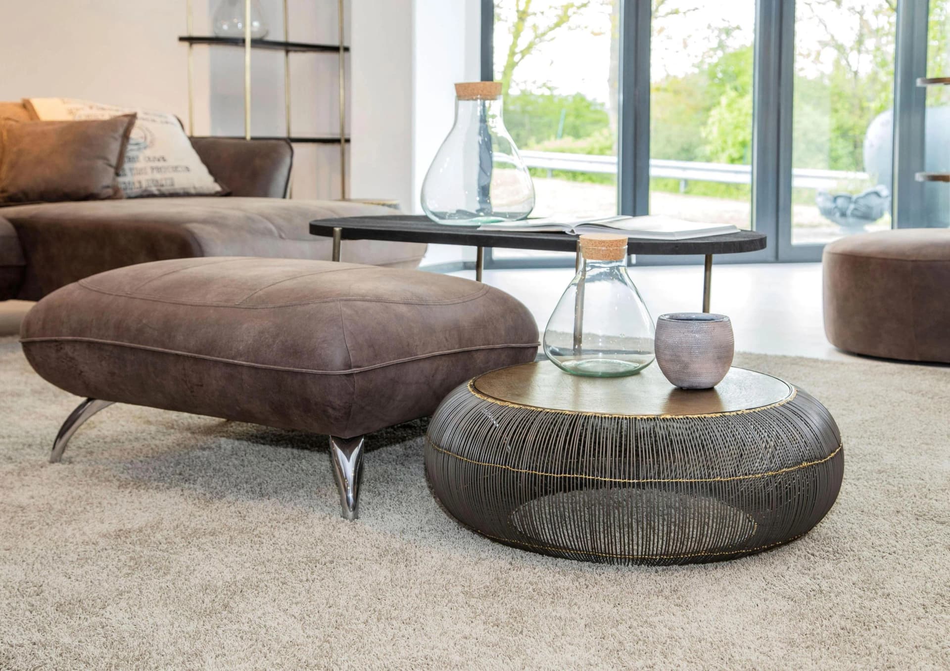 Couchtisch GUTMANN FACTORY Silber Gold Aluminium Rund