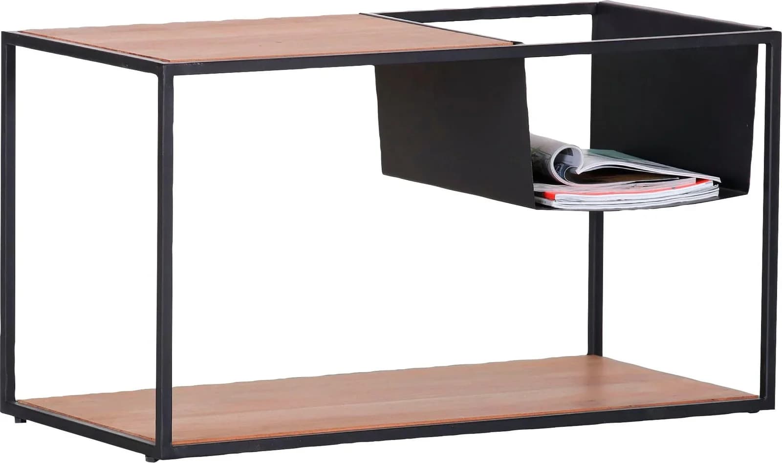 GUTMANN FACTORY Couchtisch Firestone Beige Schwarz Massivholz
