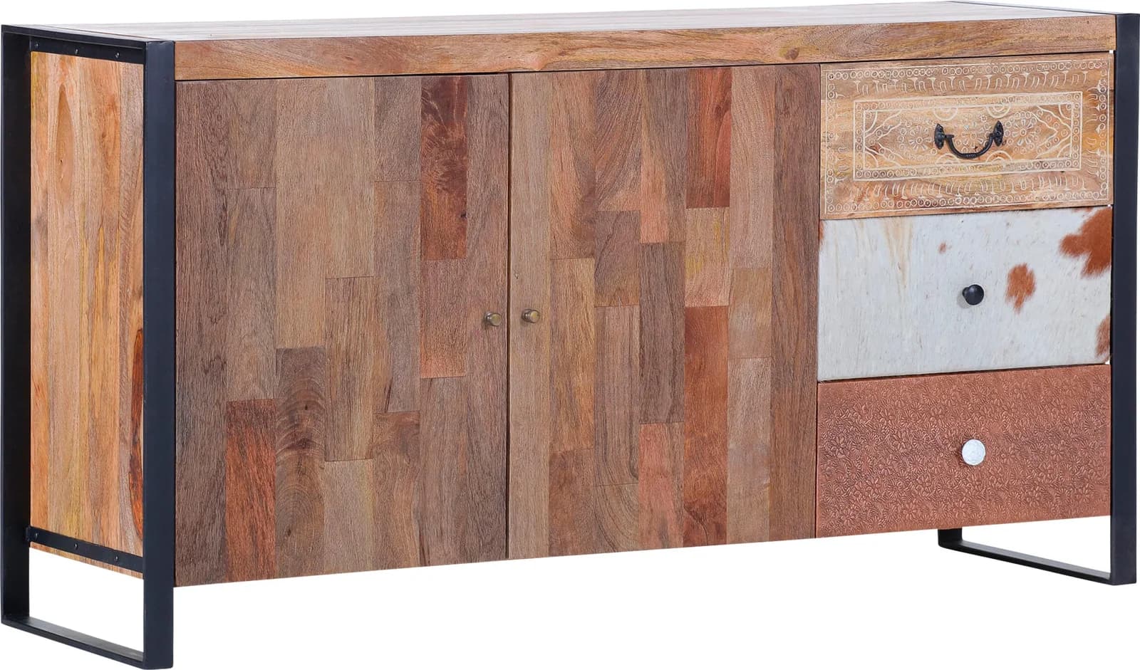 GUTMANN FACTORY Sideboard Clint Massivholz Beige Natur