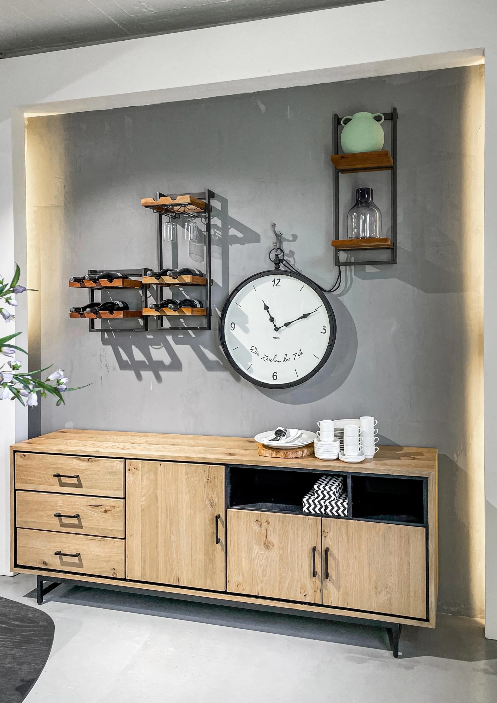 GUTMANN FACTORY Sideboard Eiche Natur mit Schubladen