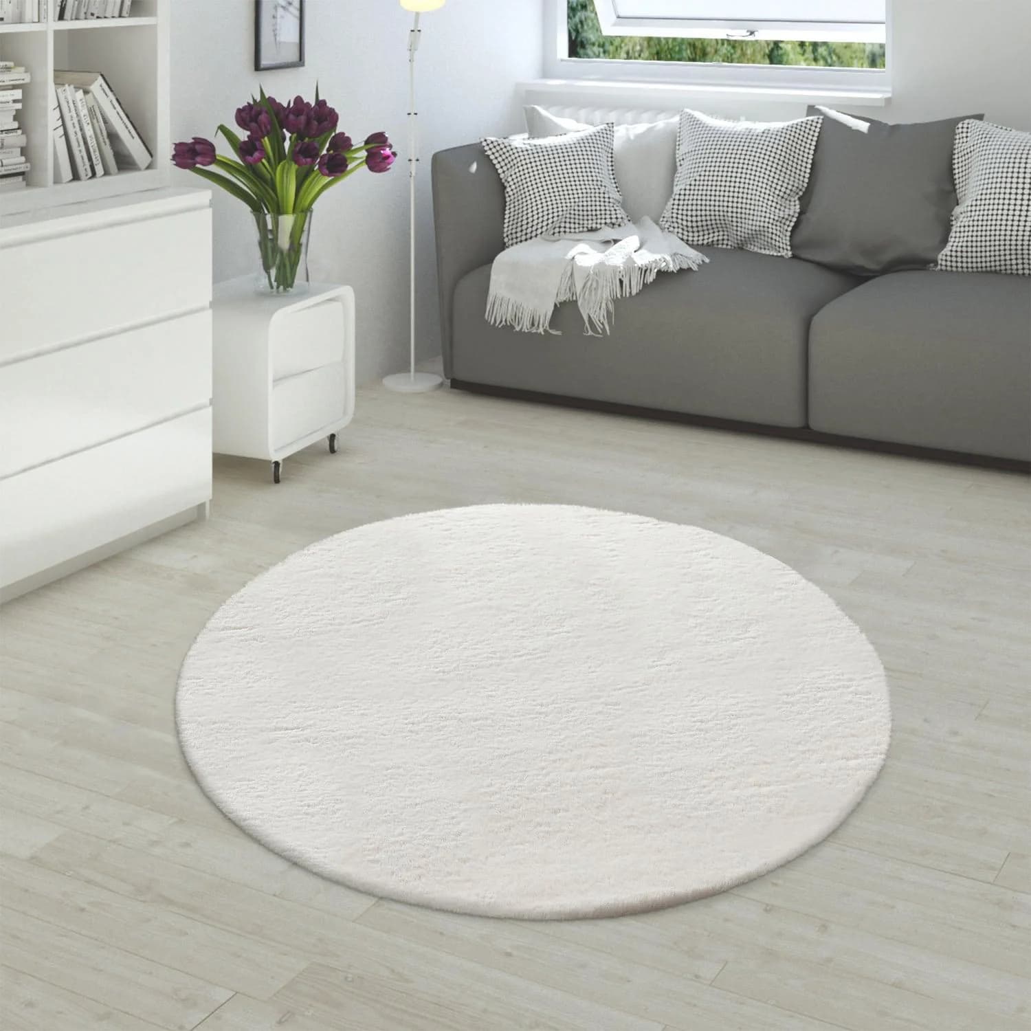 PACO HOME Fellteppich Rabbit 780 Beige Hochflor