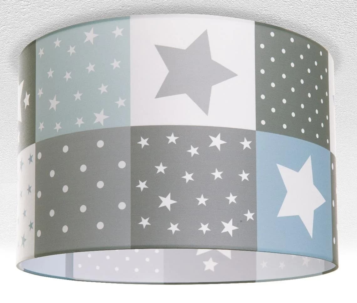 PACO HOME Deckenleuchte Cosmo 345 weiß Sternenmotiv E27