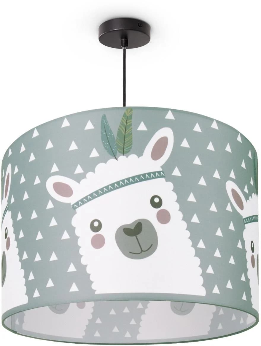PACO HOME Pendelleuchte Ela 214 Schwarz Lama Kinderzimmer
