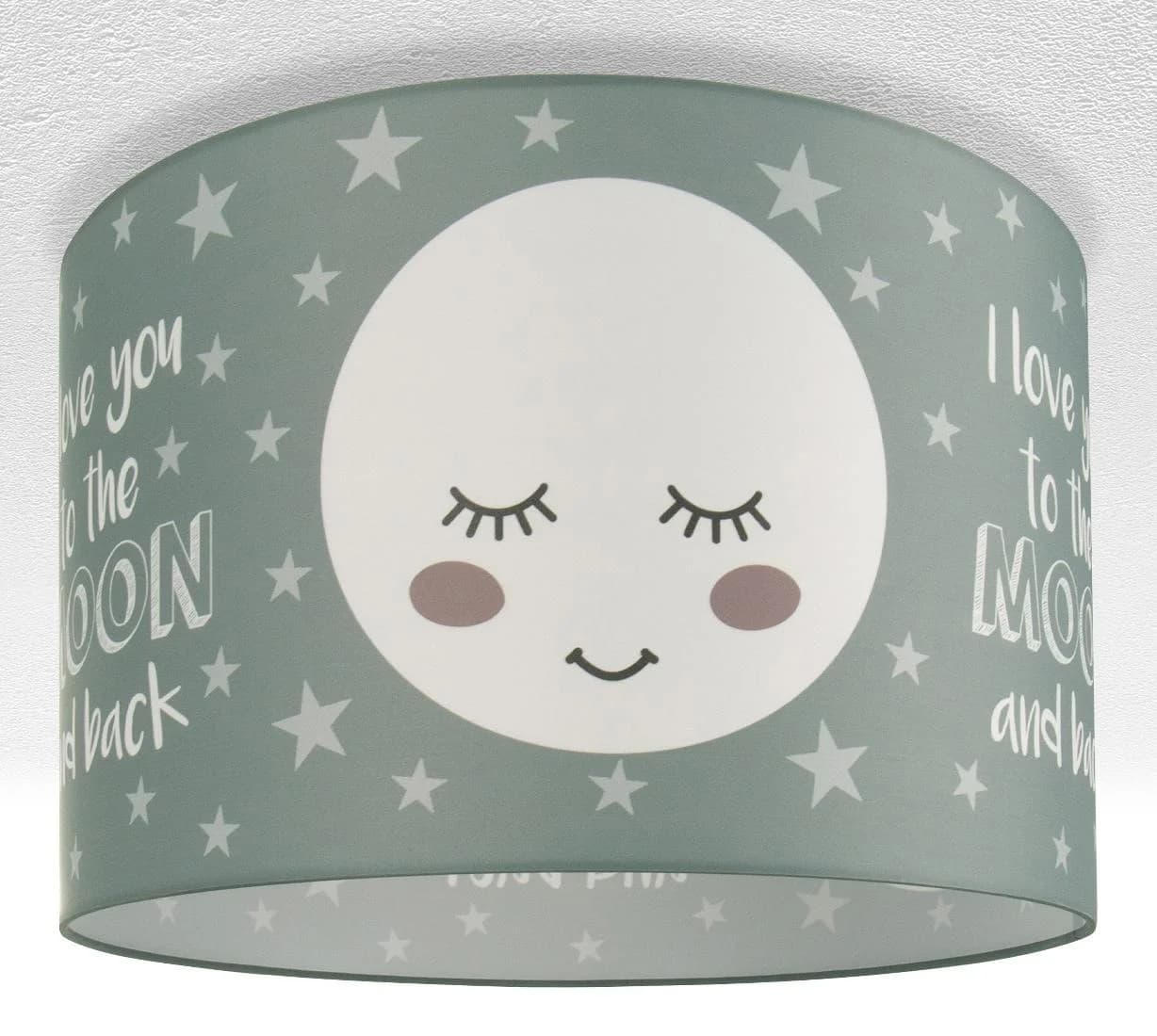 PACO HOME Deckenleuchte Aleyna 103 weiß Mond-Motiv E27