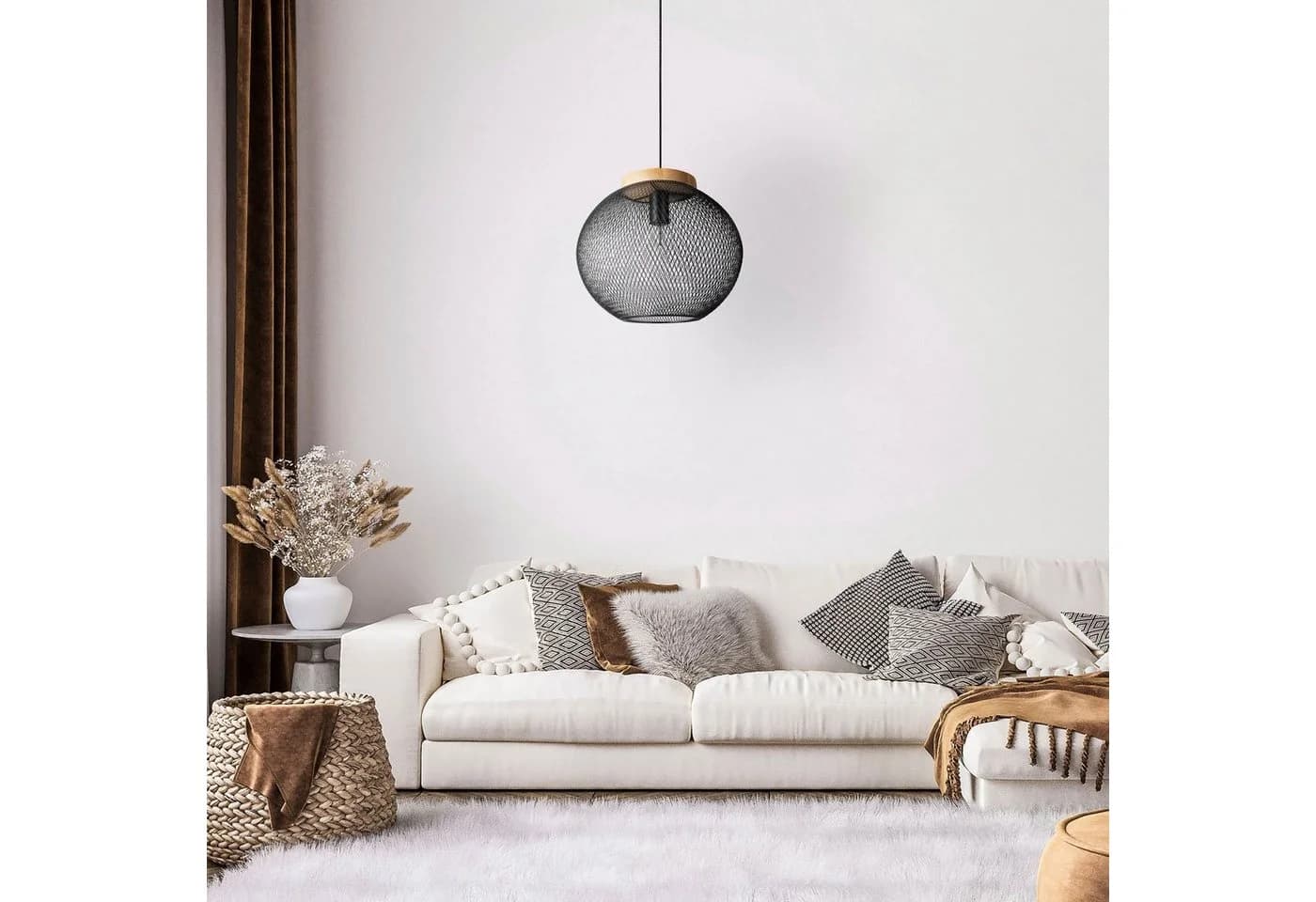 PACO HOME Pendelleuchte TRAPU Schwarz Industrial Design