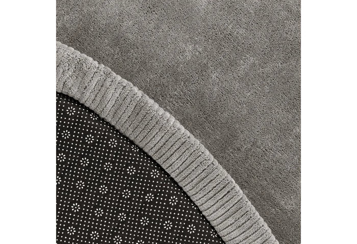 PACO HOME Teppich Tatami 475 Grau Kurzflor mit Memory Foam