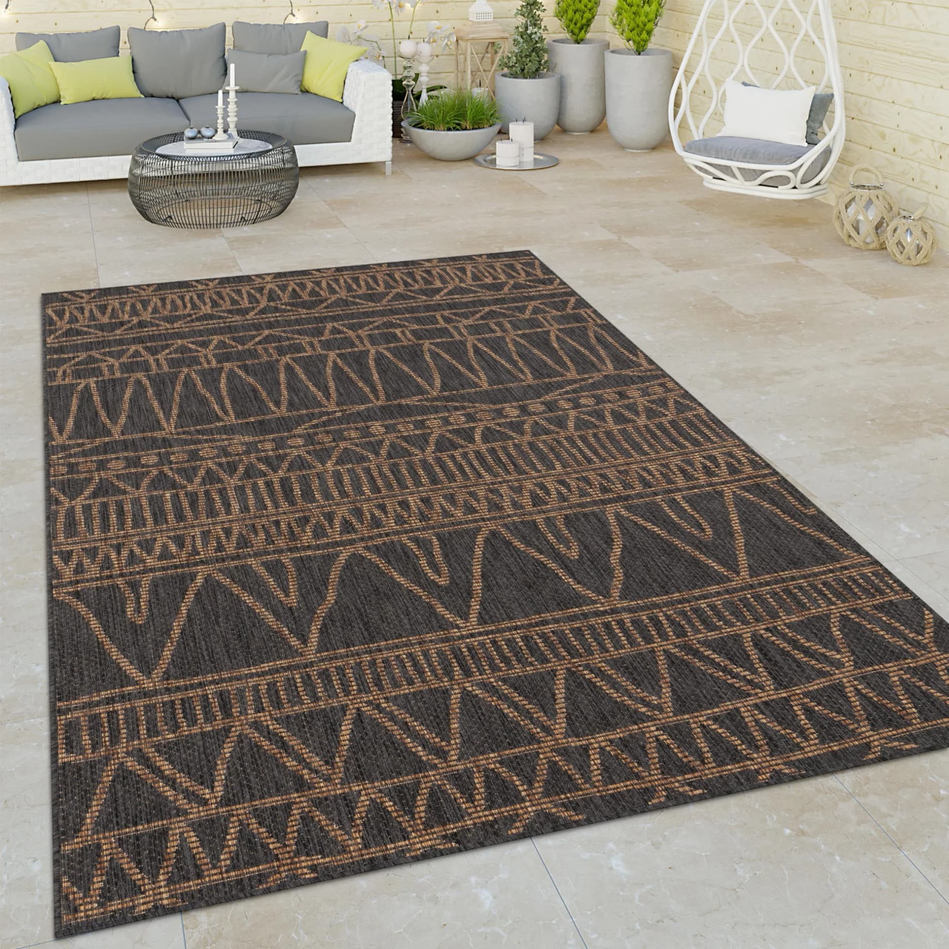 PACO HOME Teppich Illusion 321 beige Polypropylen