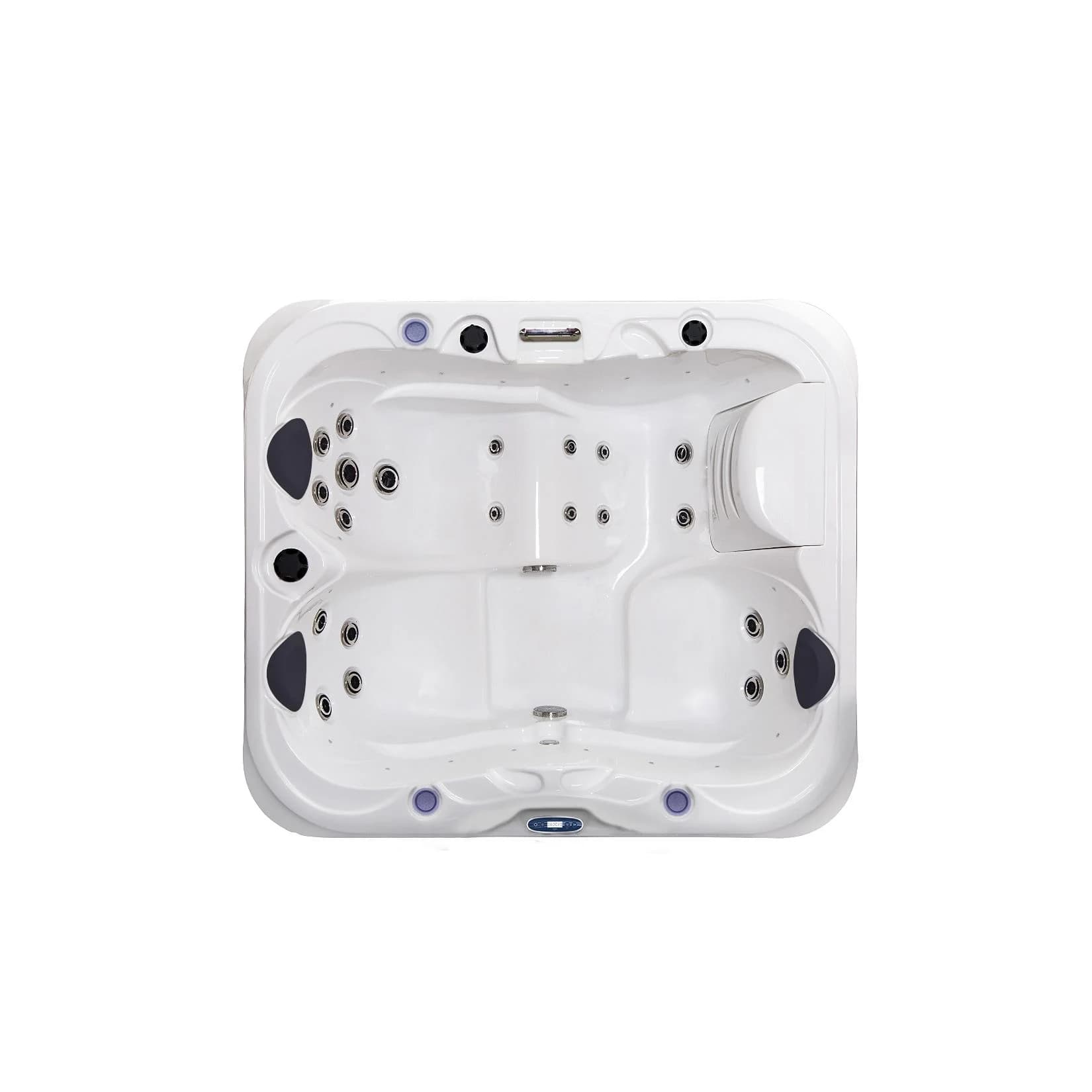 TroniTechnik Whirlpool NISIDA Outdoor mit 21 Düsen, Wasserfall & LED