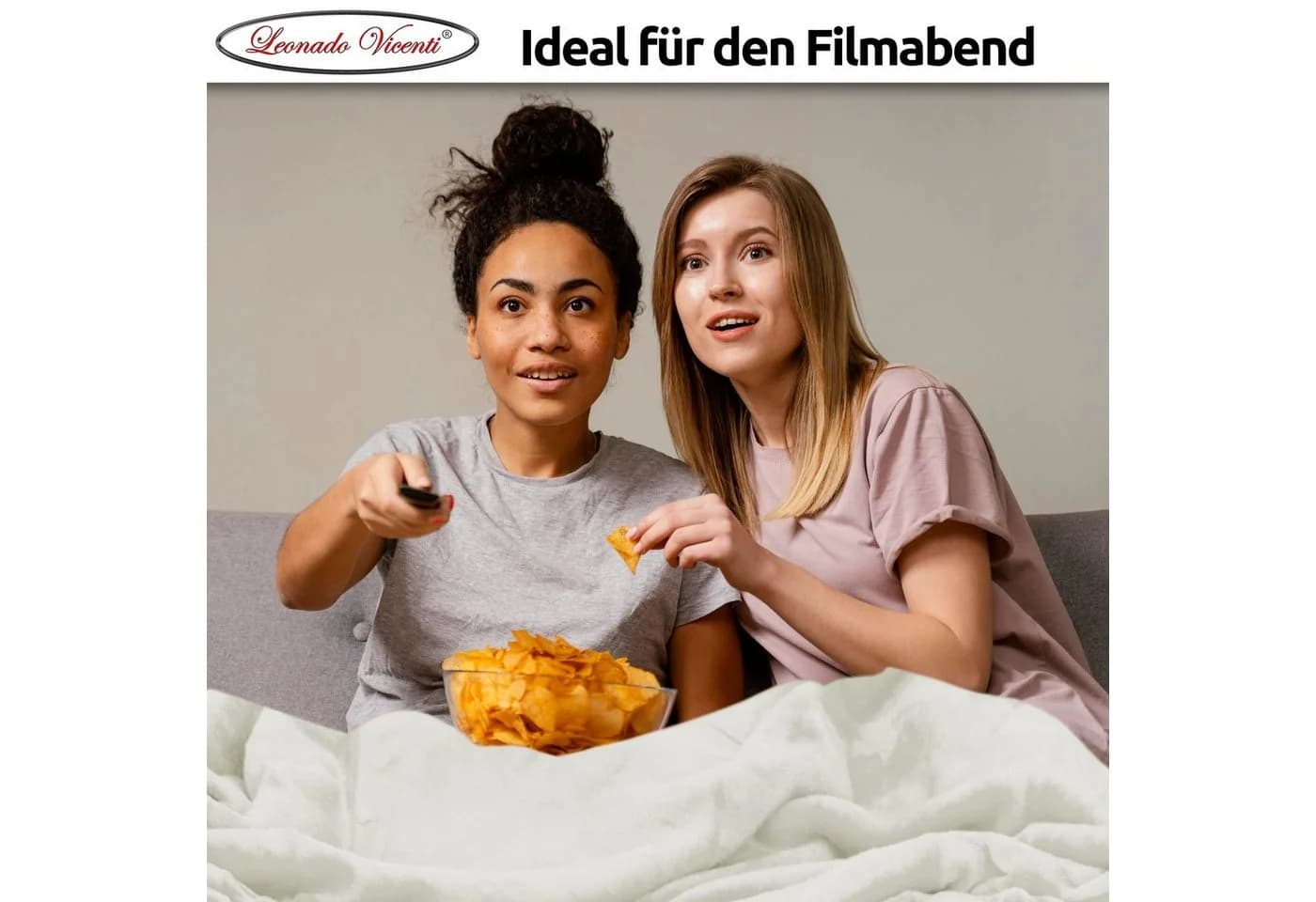 Leonado Vicenti Kuscheldecke Flauschig Weich Einfarbig