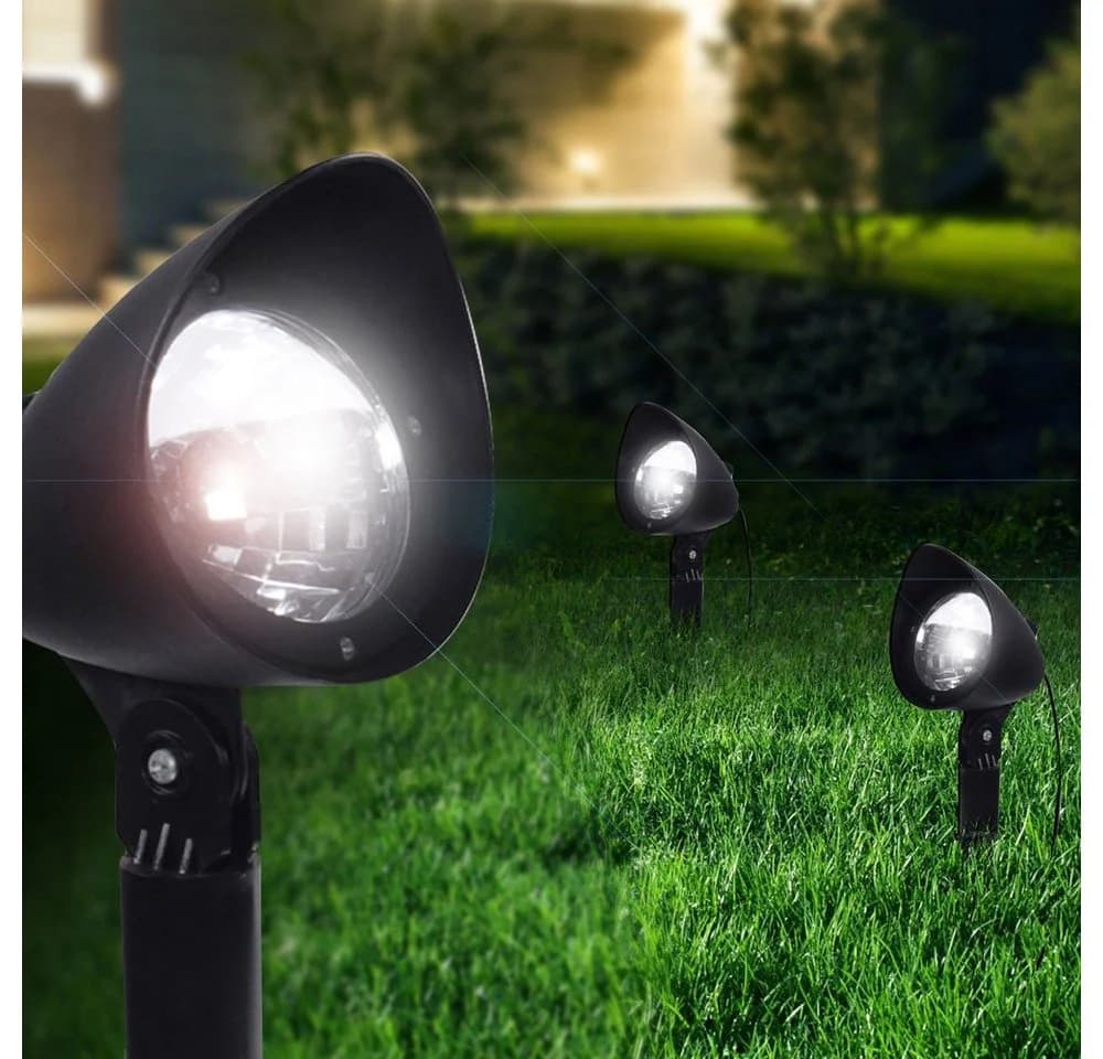 FHS LED Gartenleuchte 3er Set Solarleuchte mit Dämmerungssensor