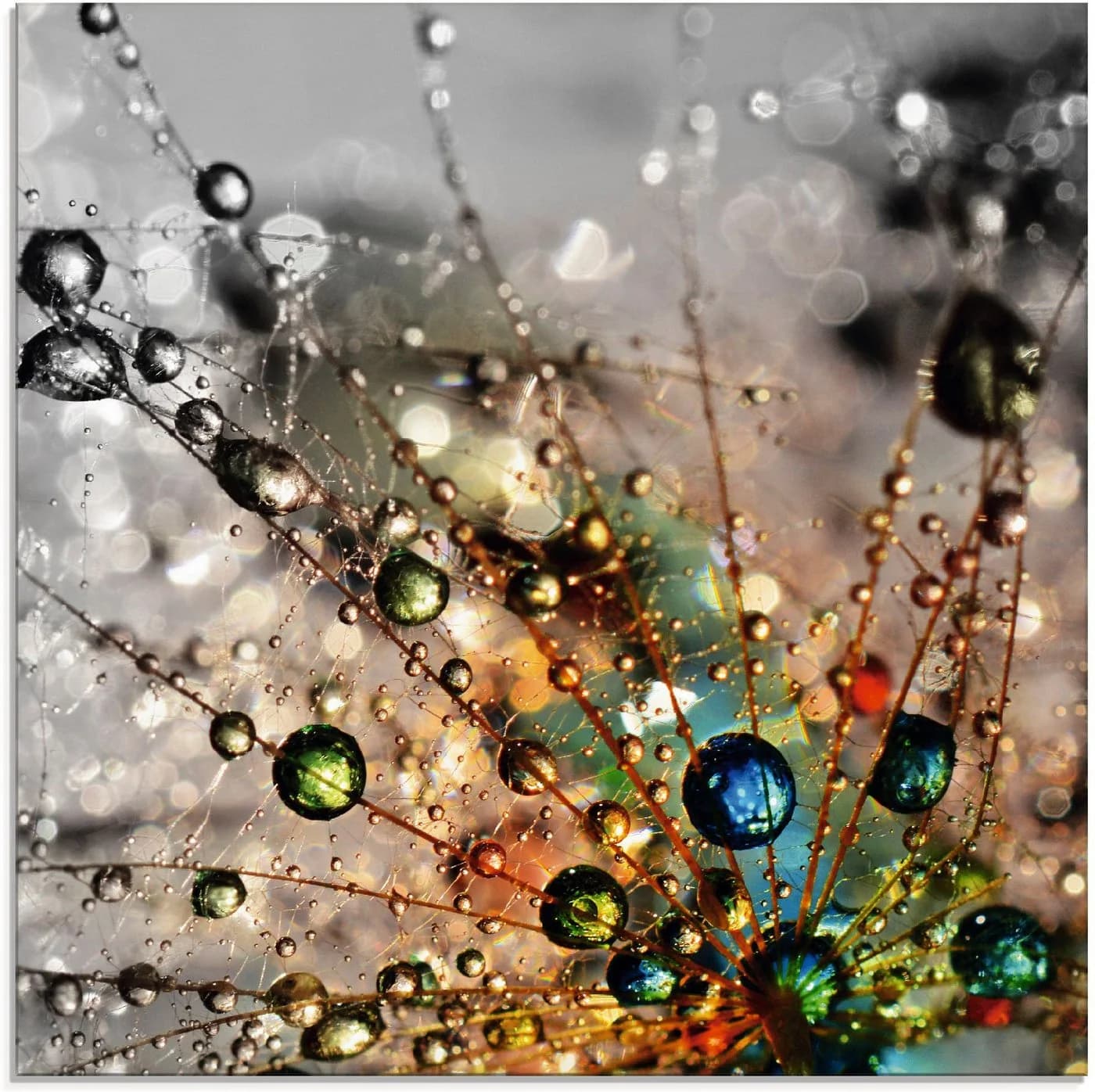 Artland Glasbild Farbenfrohe Natur Bunt Modernes Wanddekor