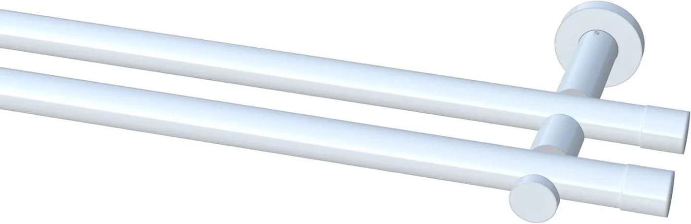 Garduna Gardinenstange Ø 20mm Metall Weiß-Glanz