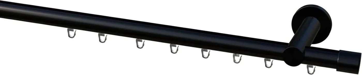 Garduna Gardinenstange Innenlauf System Ø 20mm mit X-Gleiter kürzbar Metall