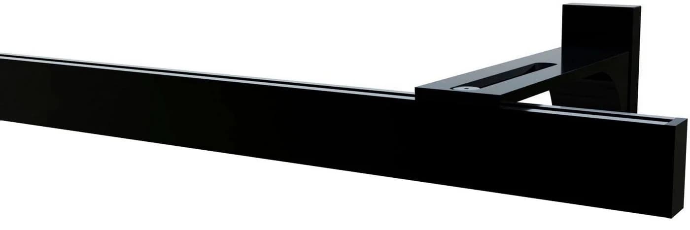 Garduna Gardinenstange Hochkant System 14x34mm Schwarz
