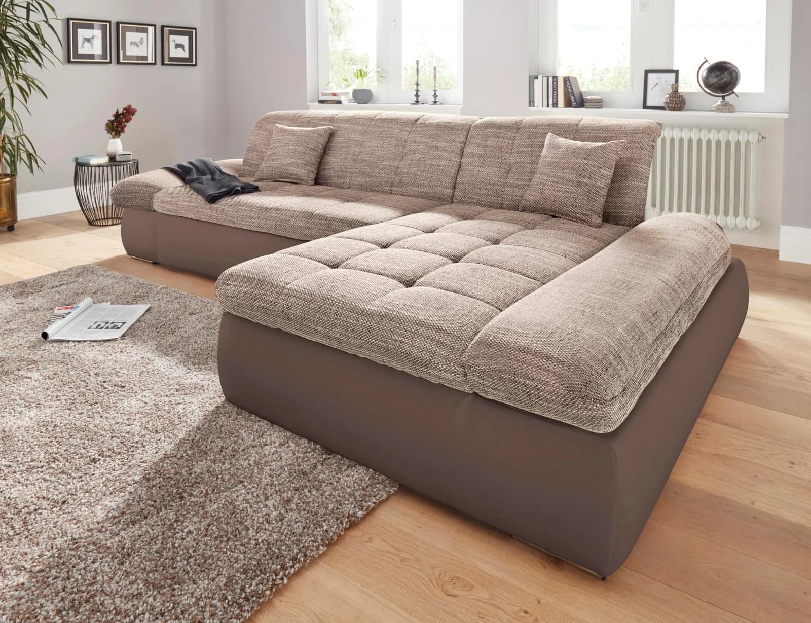 DOMO COLLECTION Ecksofa PB Moric L-Form mit Bettfunktion