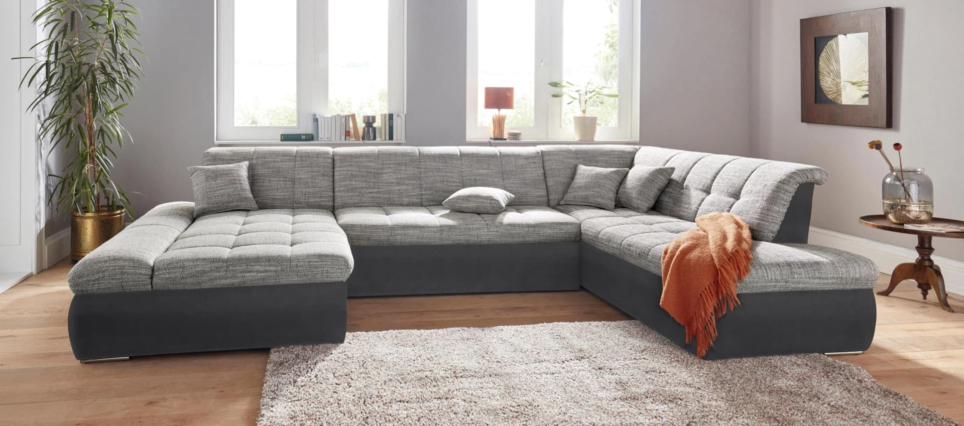 DOMO COLLECTION Wohnlandschaft PB Moric mit Bettfunktion und Armteilverstellung