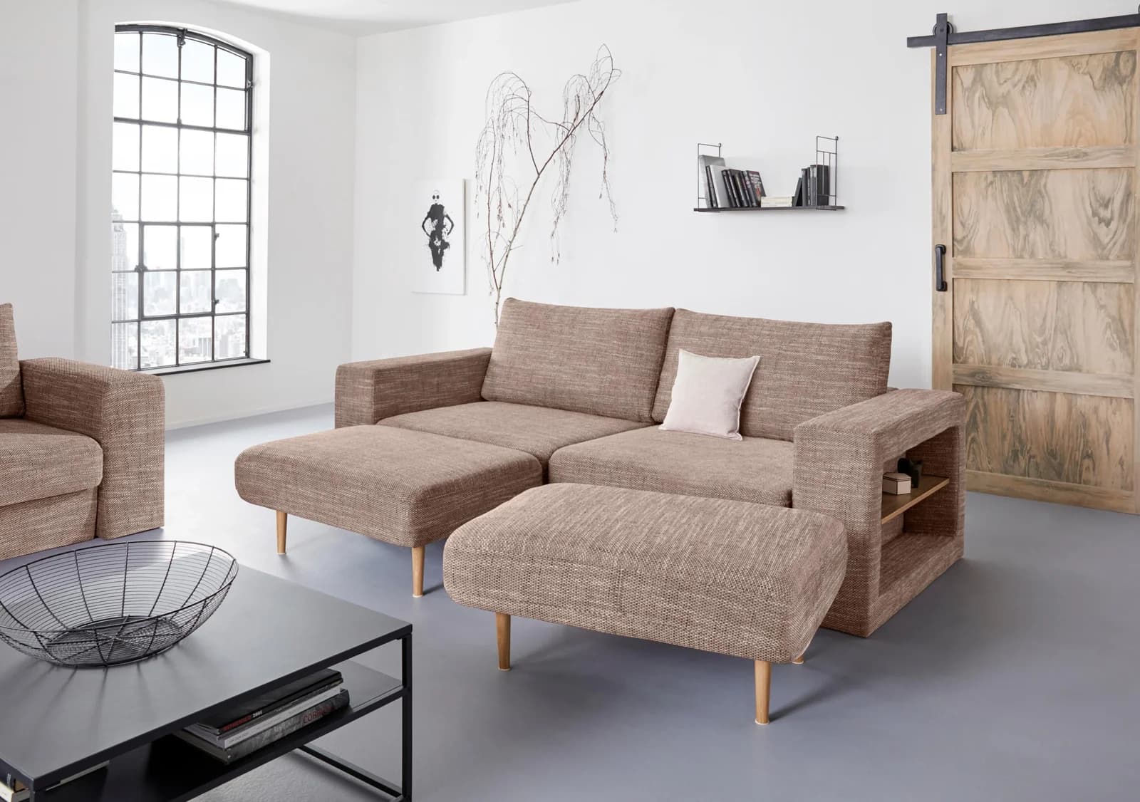 4-Sitzer Sofa Looksvb Beige/Braun LOOKS by Wolfgang Joop