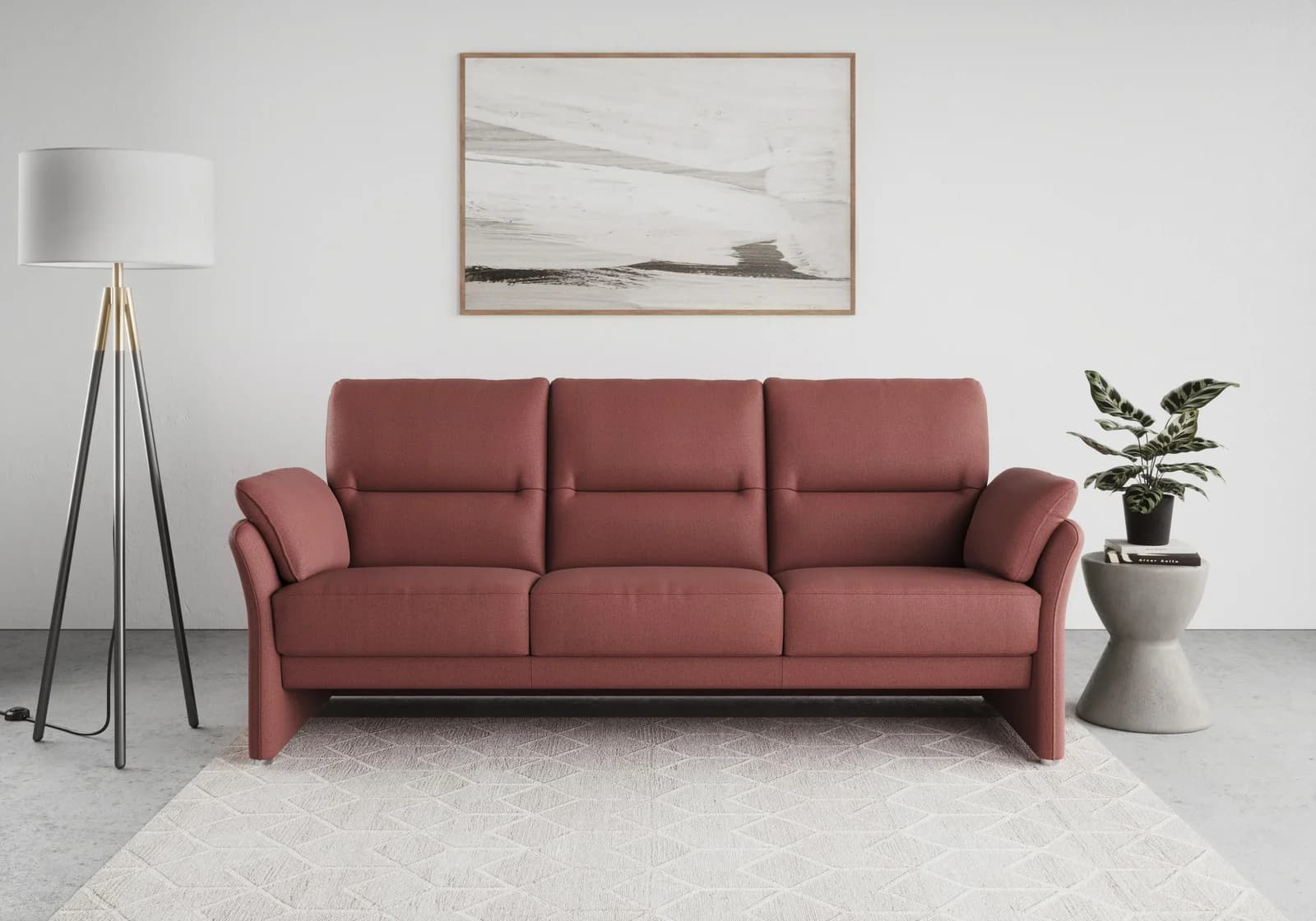 DOMO Collection Pina 3-Sitzer Sofa lila Microfaser