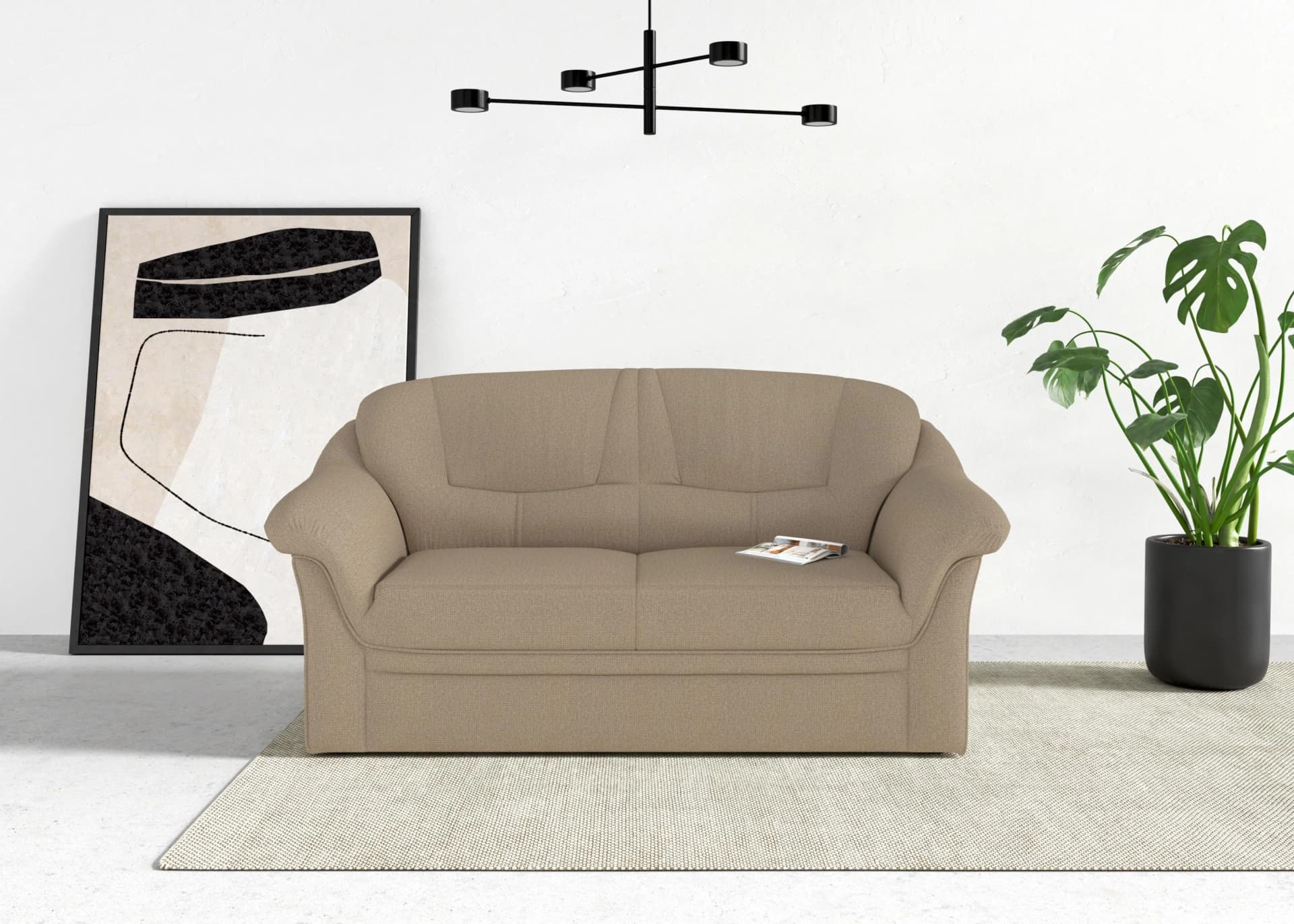 DOMO COLLECTION 2-Sitzer Sofa Montana Braun Polyester