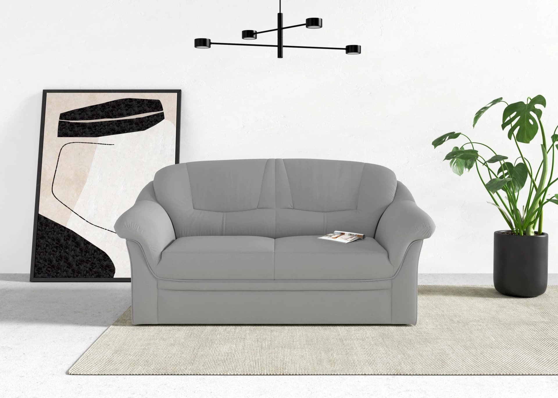 DOMO COLLECTION Montana 2-Sitzer Sofa Silber