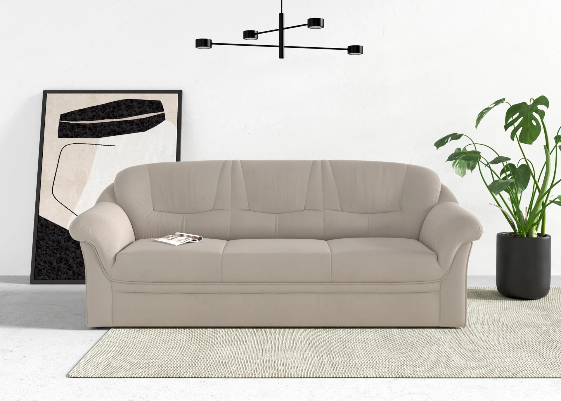 DOMO Collection 3-Sitzer Sofa Montana Creme