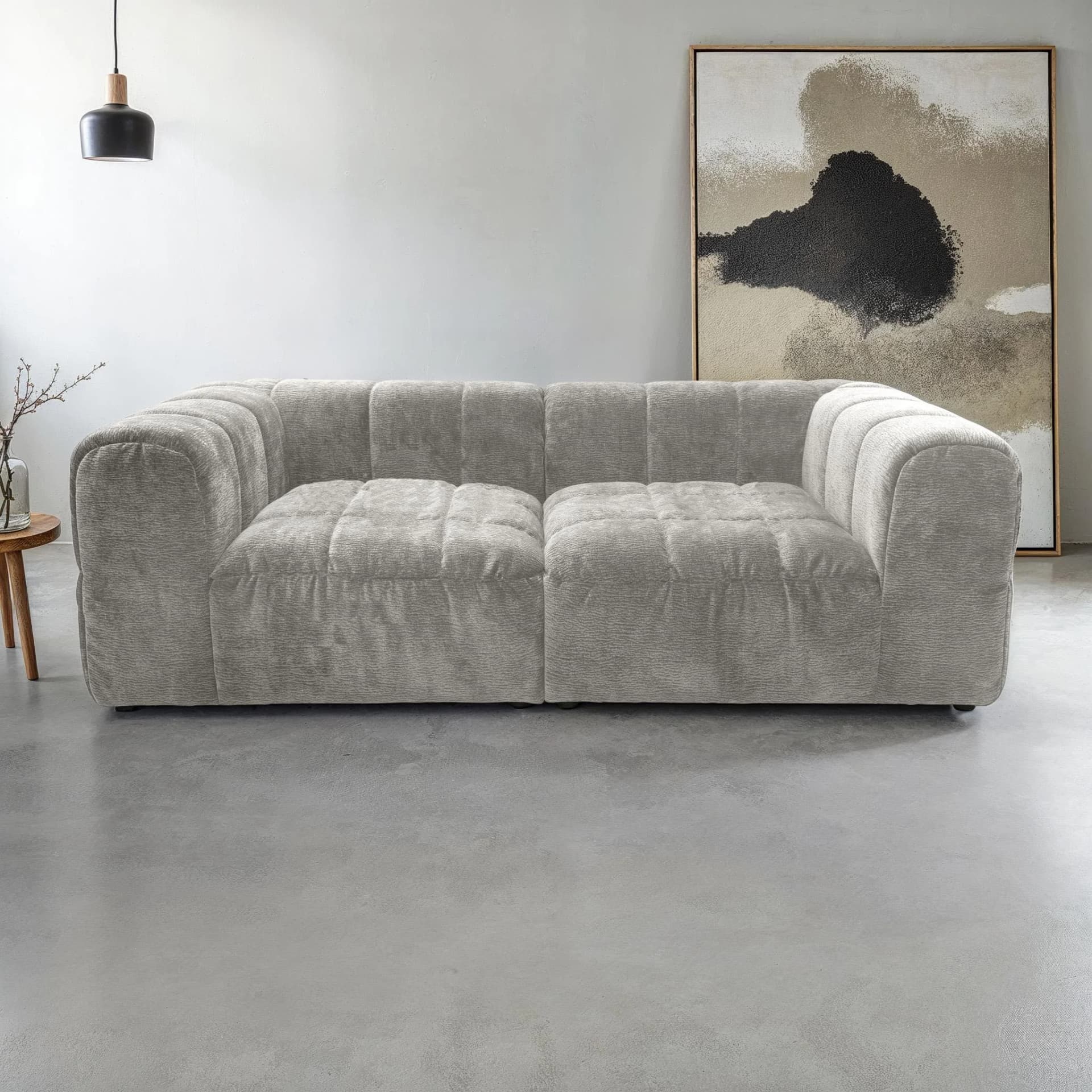 Big-Sofa DOMO COLLECTION "Ghent Megasofa" in 2 Breiten, modern, hellgrau