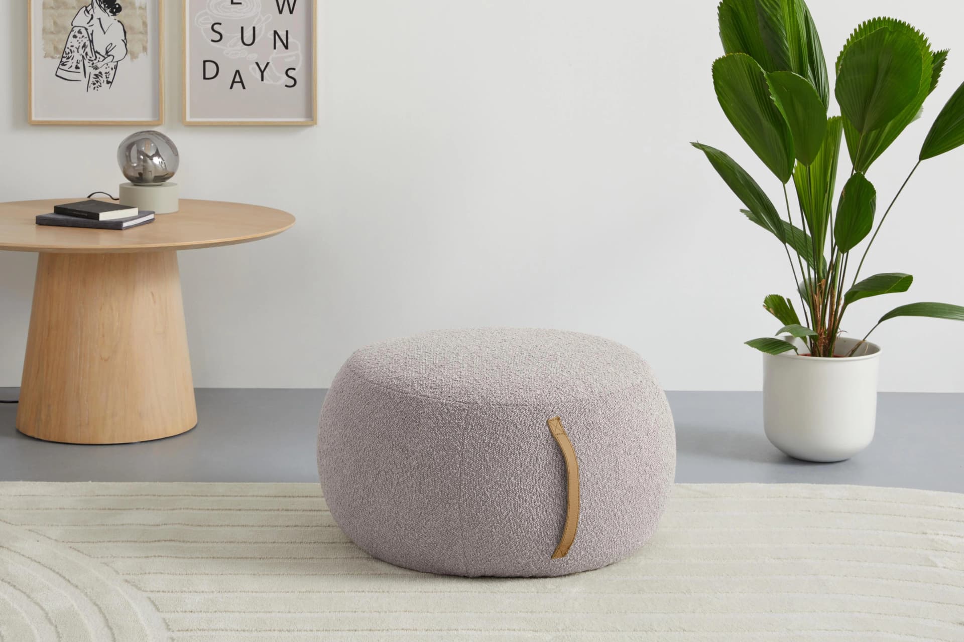 s.Oliver Hocker Finnian Moderner Designhocker Lederriemen