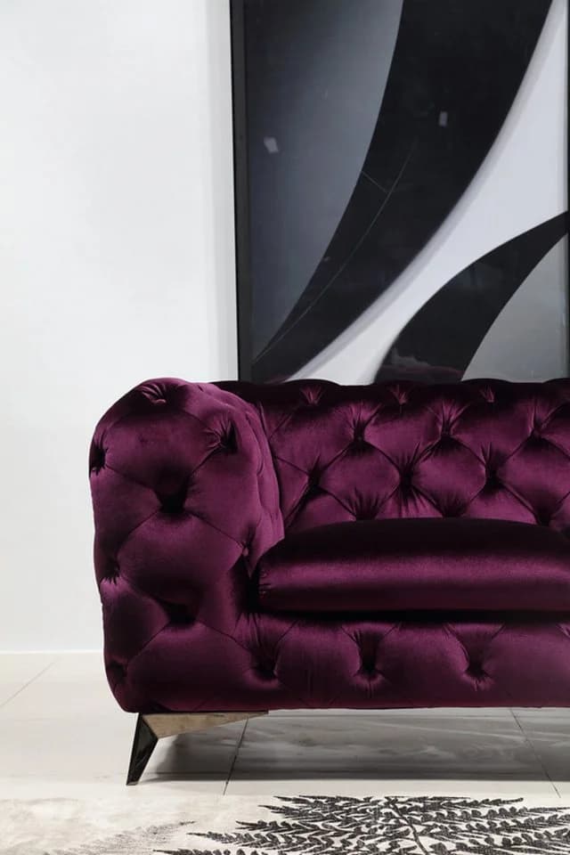 JVmoebel Chesterfield Zwei Sitzer Sofa Design Italien