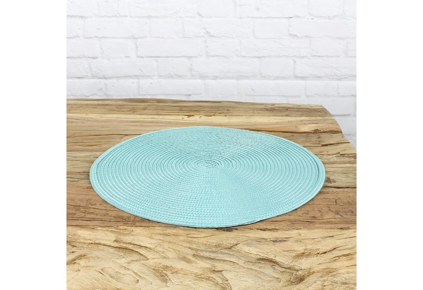 Macosa Home Platzset 4er-Set rund türkis Kunststoff