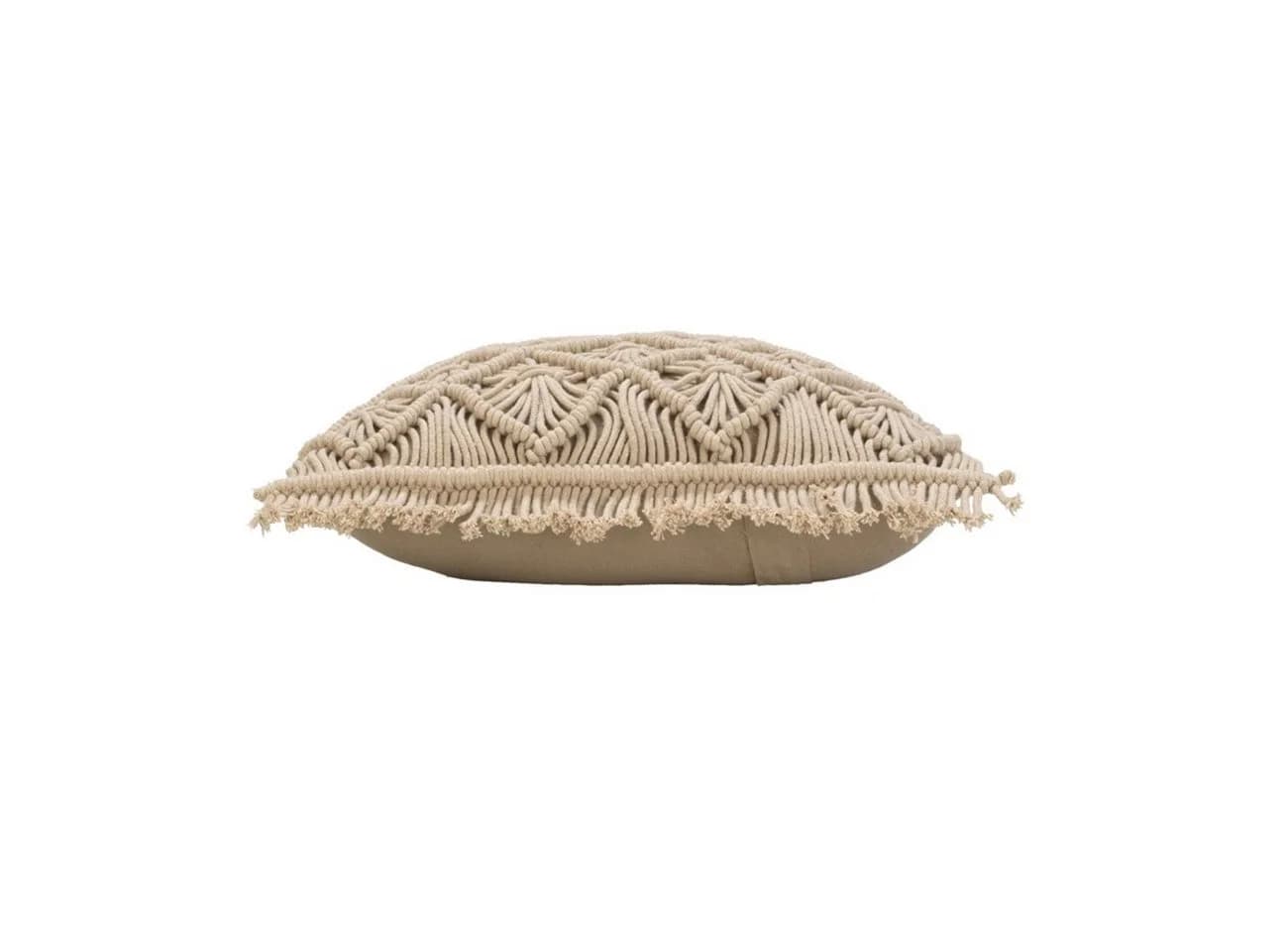 Macosa Home Dekokissen Makramee Beige Inkl. Füllung