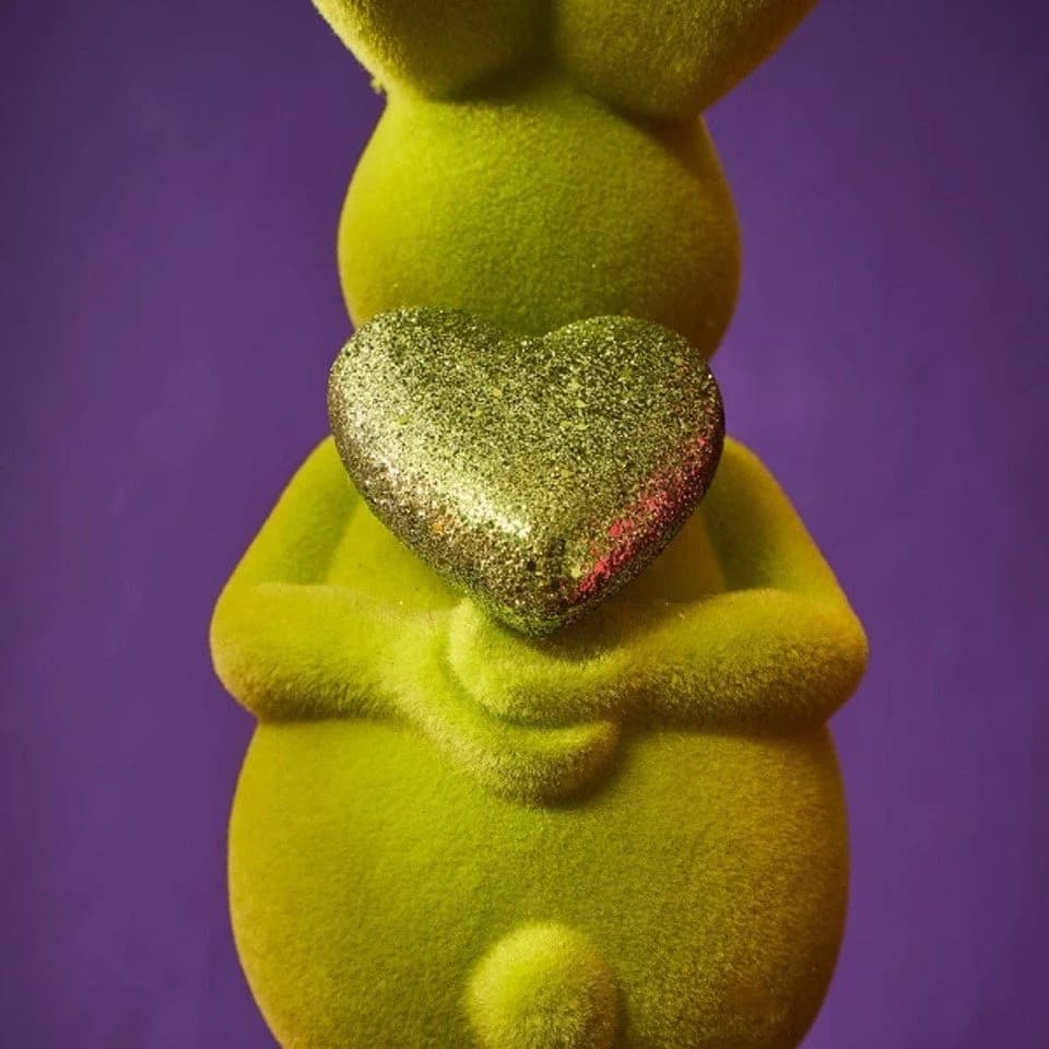 Macosa Home Osterhase beflockt Kunststoff Dekohase
