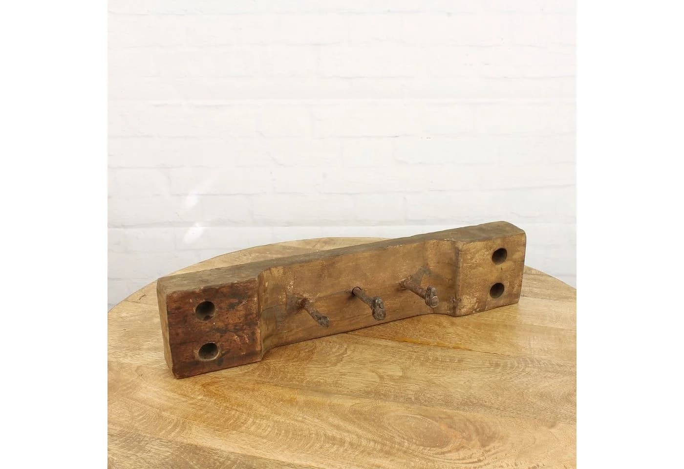 Macosa Home Garderobenleiste Vintage Massivholz Wanddeko