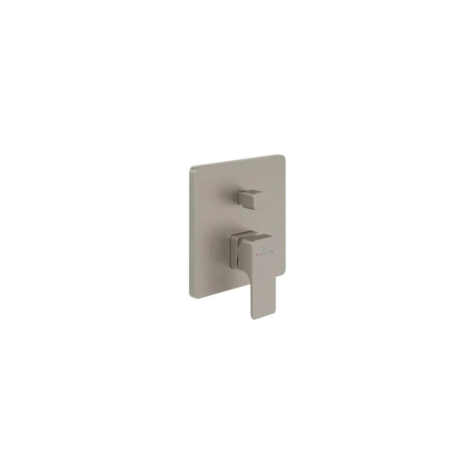 Villeroy & Boch Subway 3.0 Unterputz-Einhebel-Wannenarmatur Brushed Nickel Black