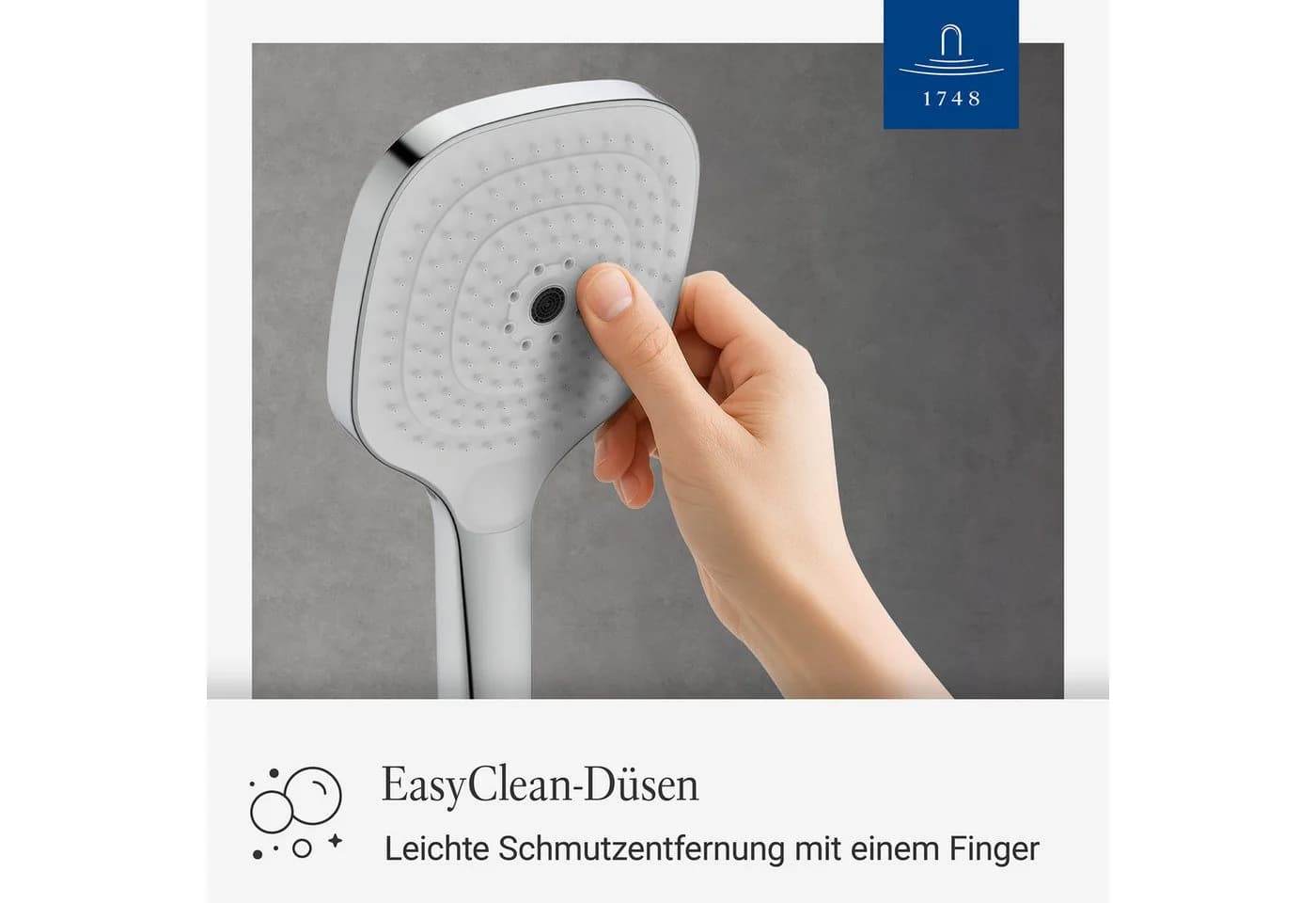 Villeroy & Boch Handbrause Elody 3 Strahlarten Chrom