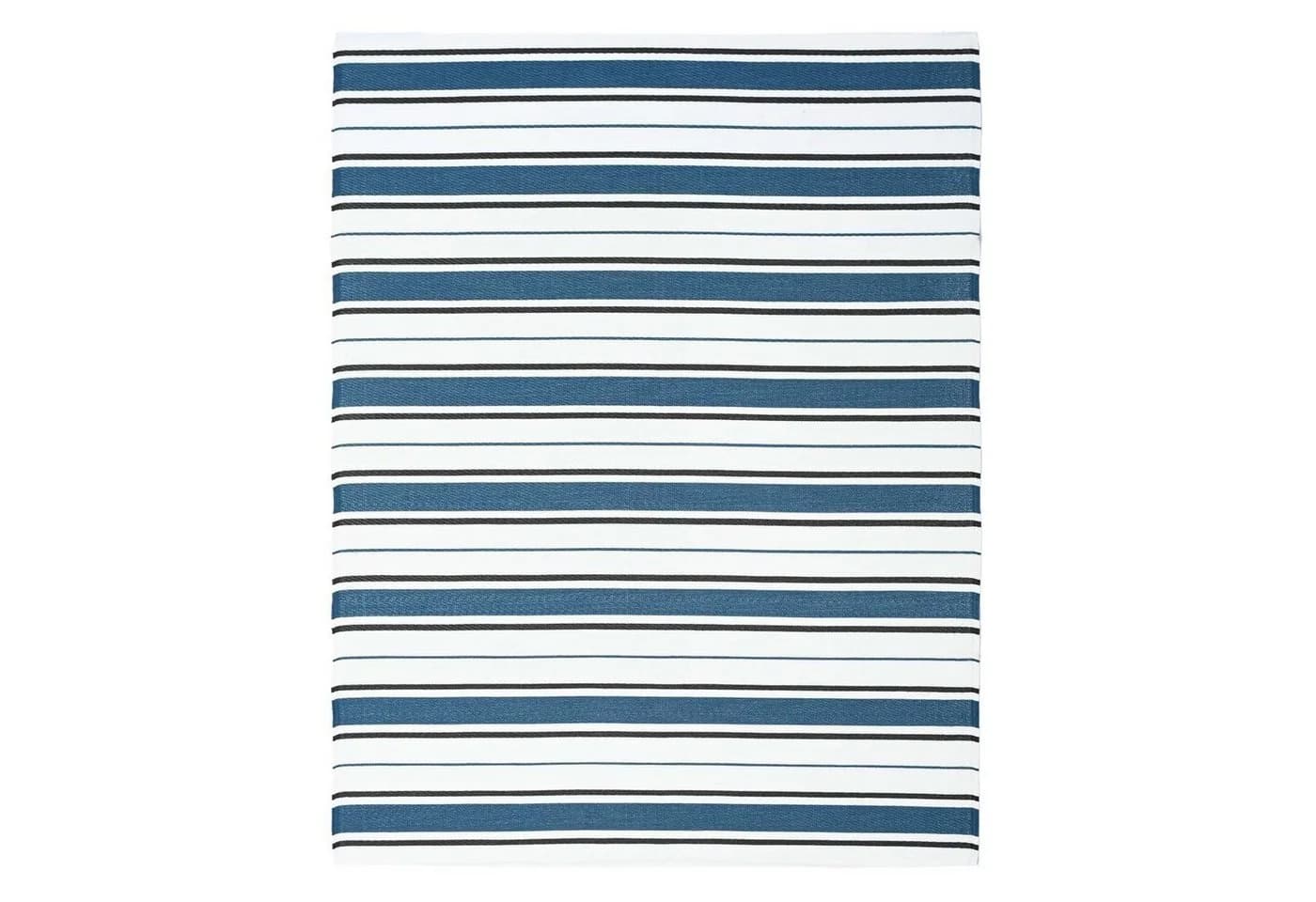 TaraCarpet Outdoor Teppich Santa Monica blau-weiß gestreift