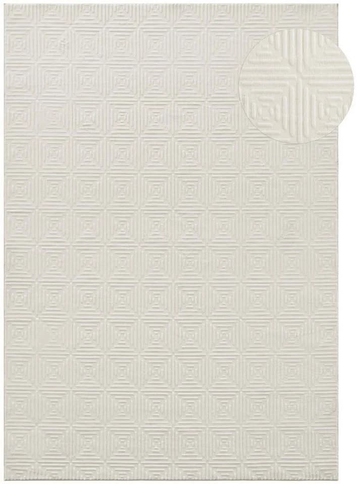 TaraCarpet Teppich Taipe-Piastrella Creme Synthetisch Hasenfell