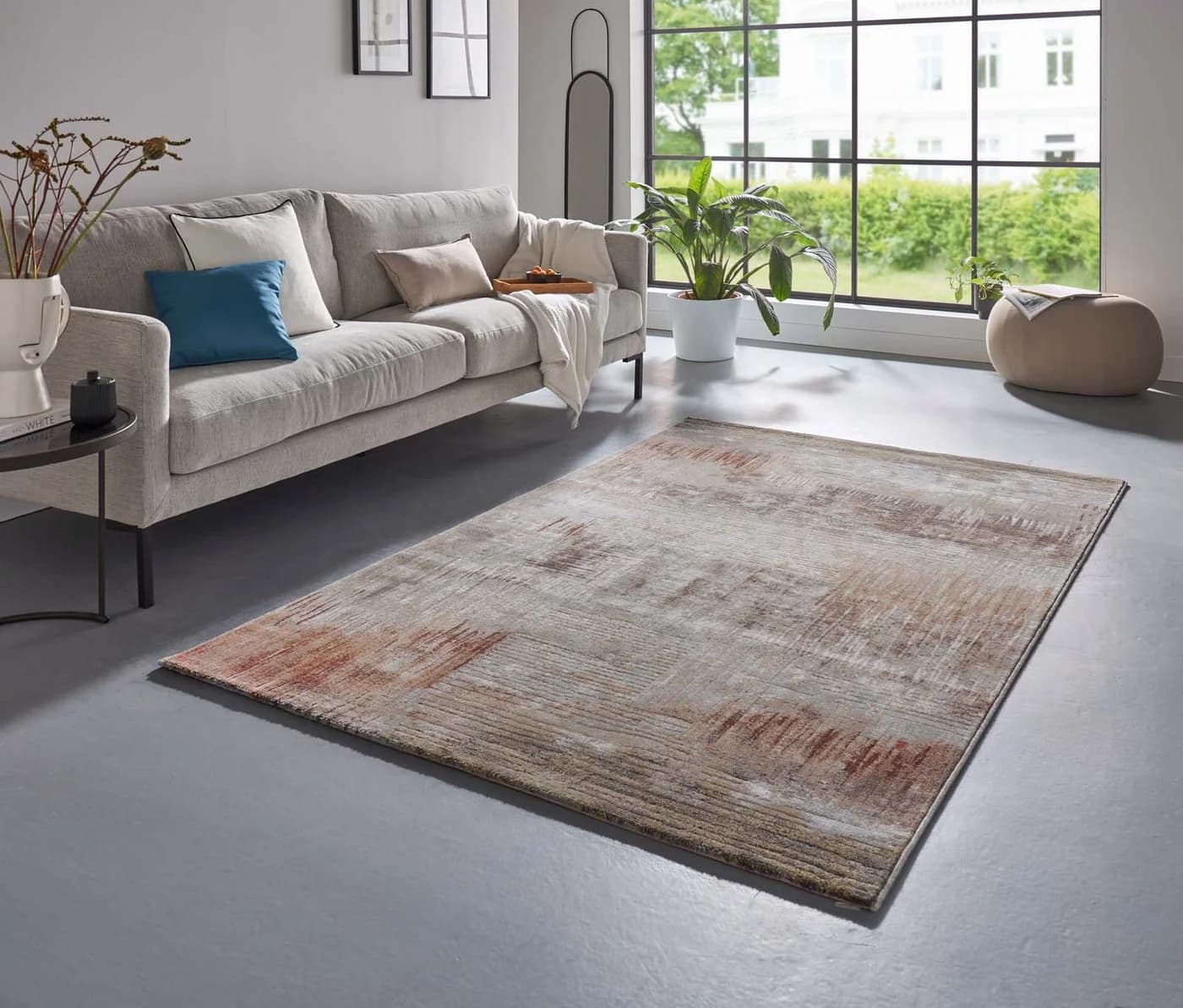 TaraCarpet Vintageteppich Argo 63393 Grün Terracotta Vintage Design