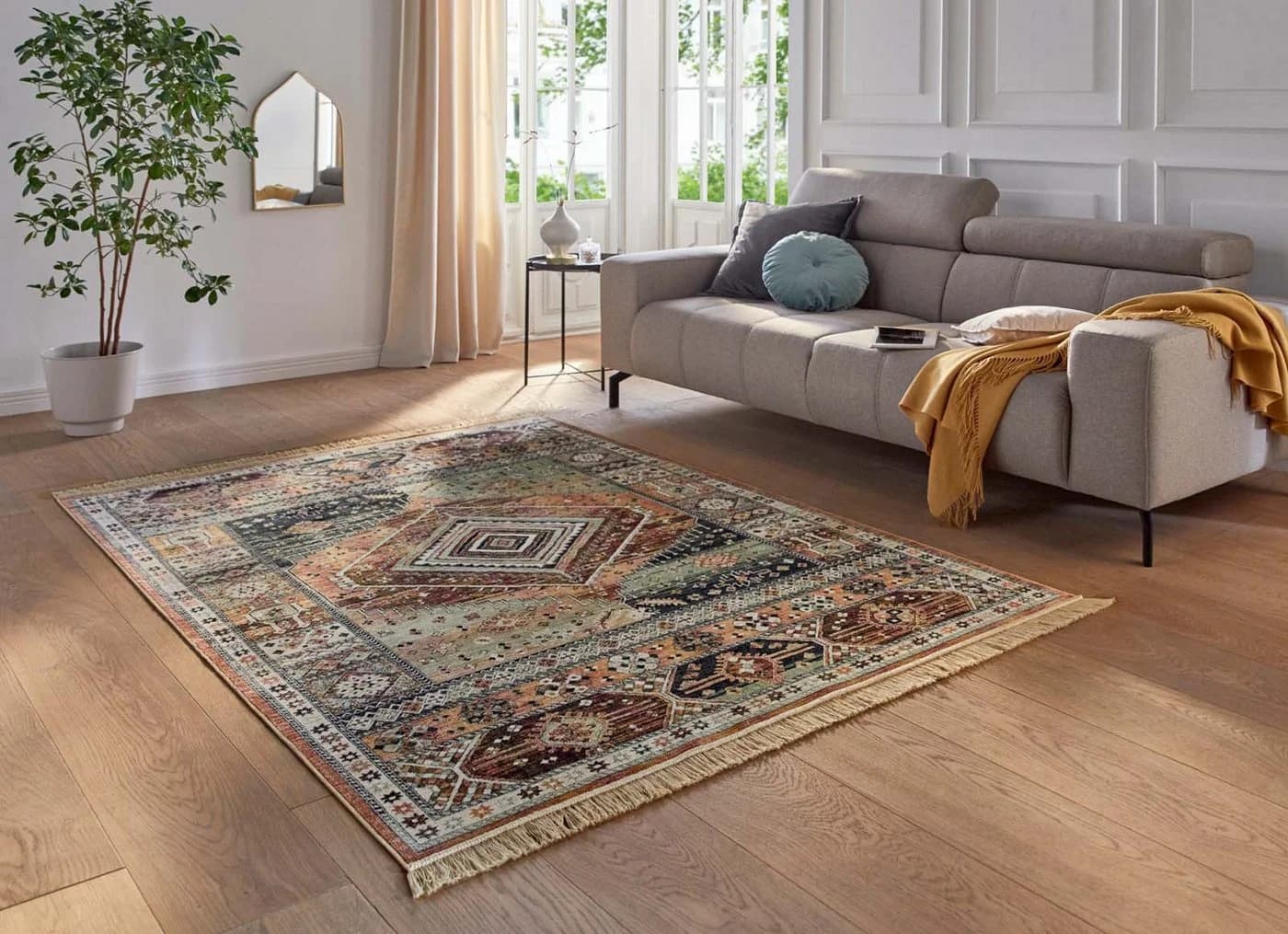 TaraCarpet Teppich Palazzo Royal Heriz Rot Viskose