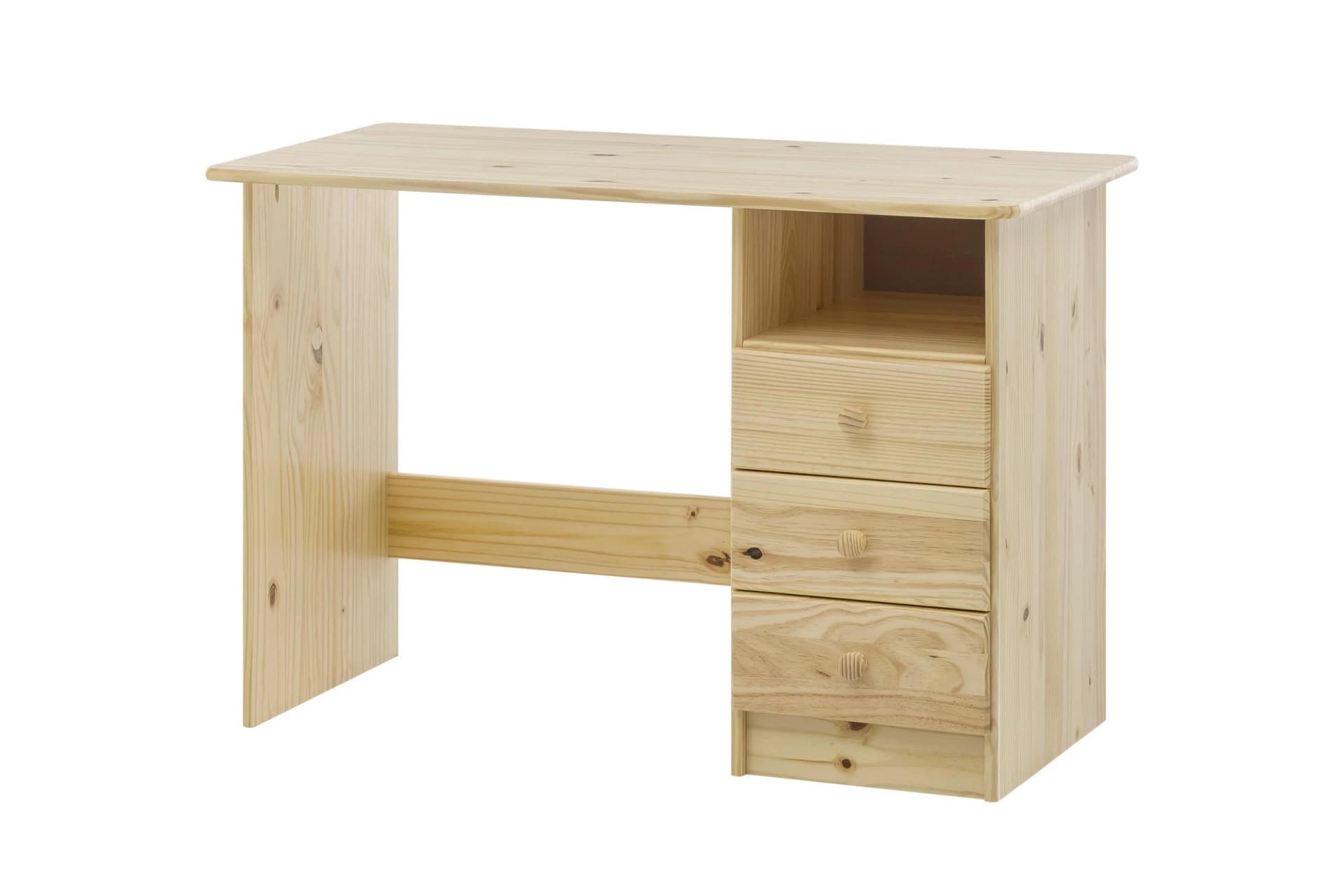 MÖBILIA Schreibtisch Chur Massivholz Natur 110cm