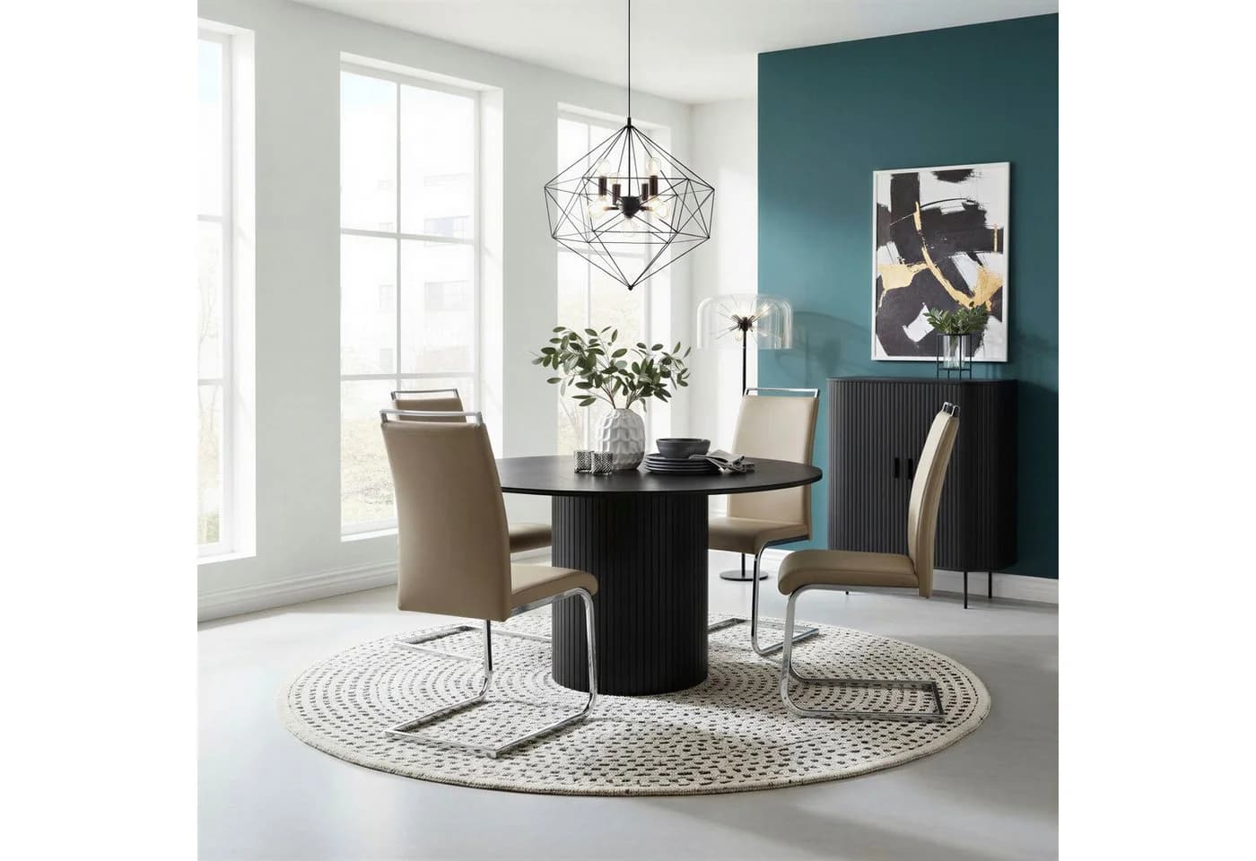 Freischwinger INOSIGN 2er-Set Braun/Silber Designer-Gestell