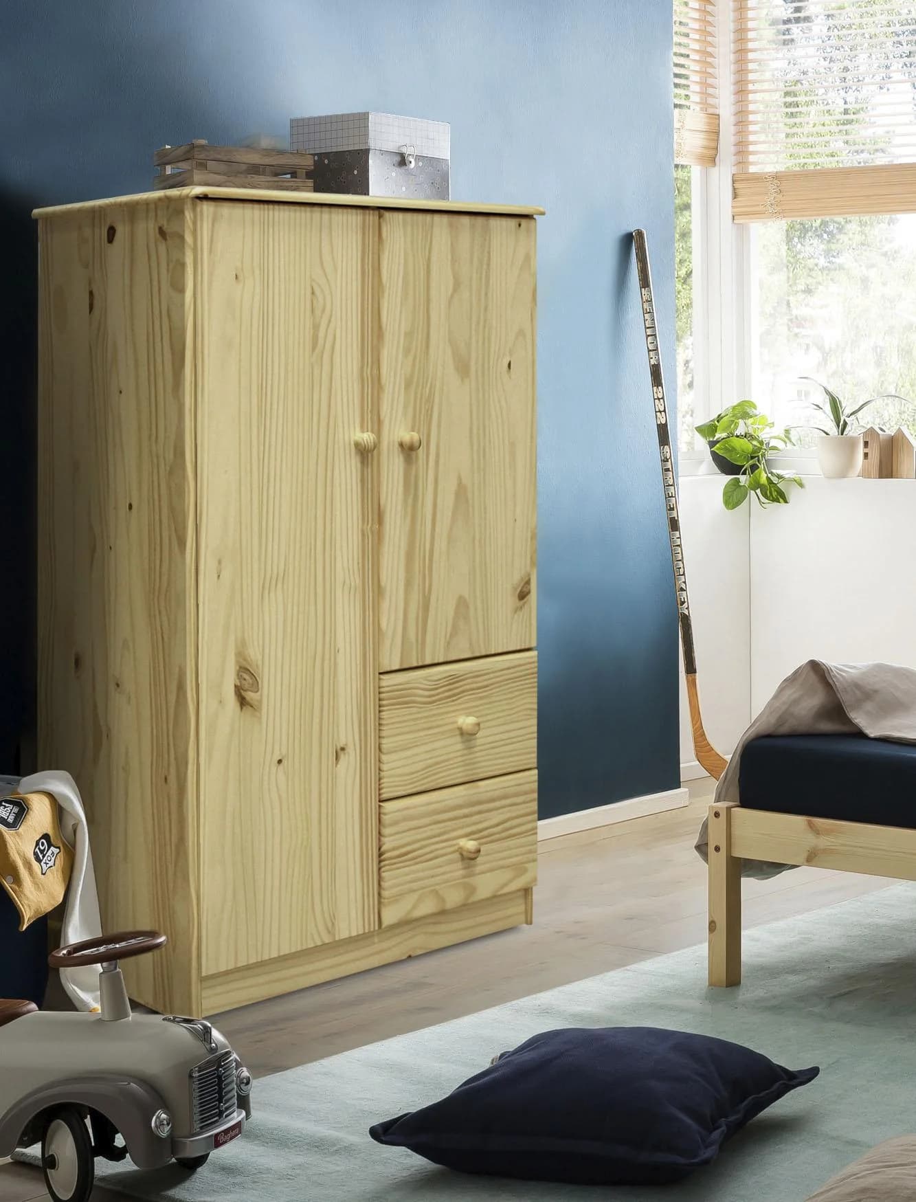 Kleiderschrank HOME AFFAIRE Massivholz Kiefer Natur