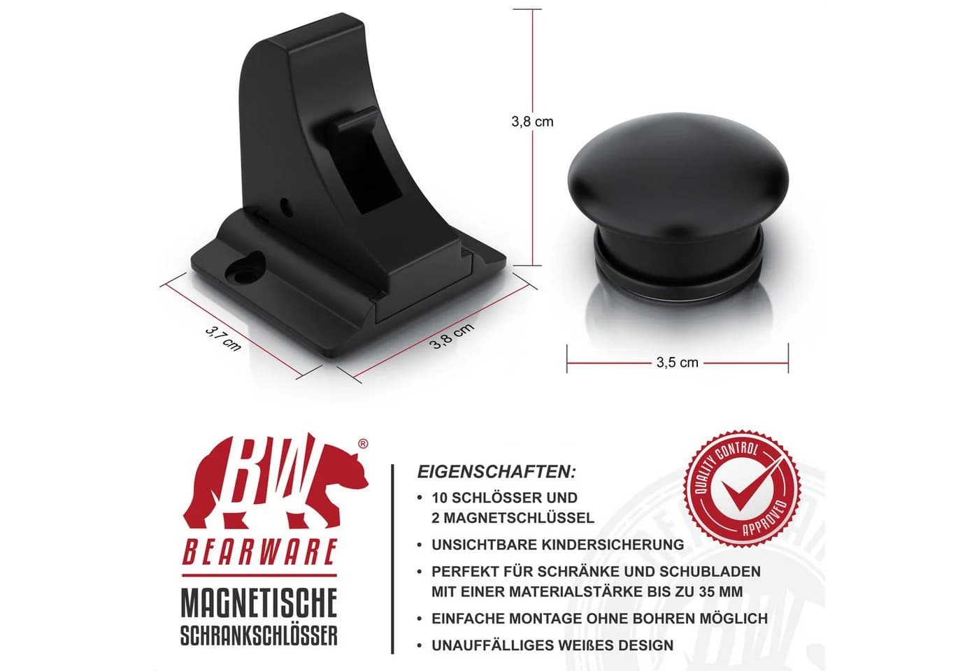 Magnetische, selbstklebende Kindersicherung