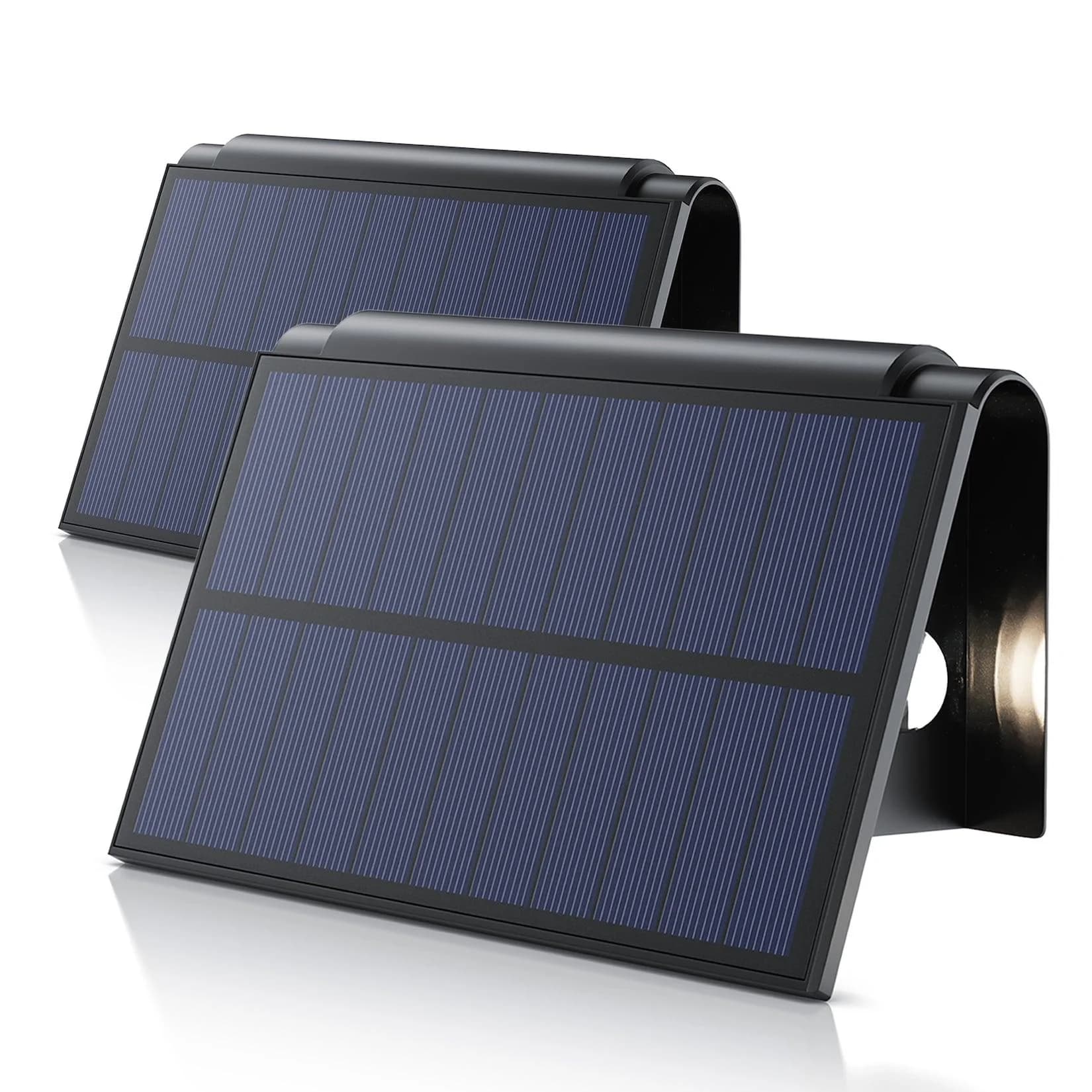 BEARWARE 2x LED Solar Wandleuchte Außen IP54 Warmweiß