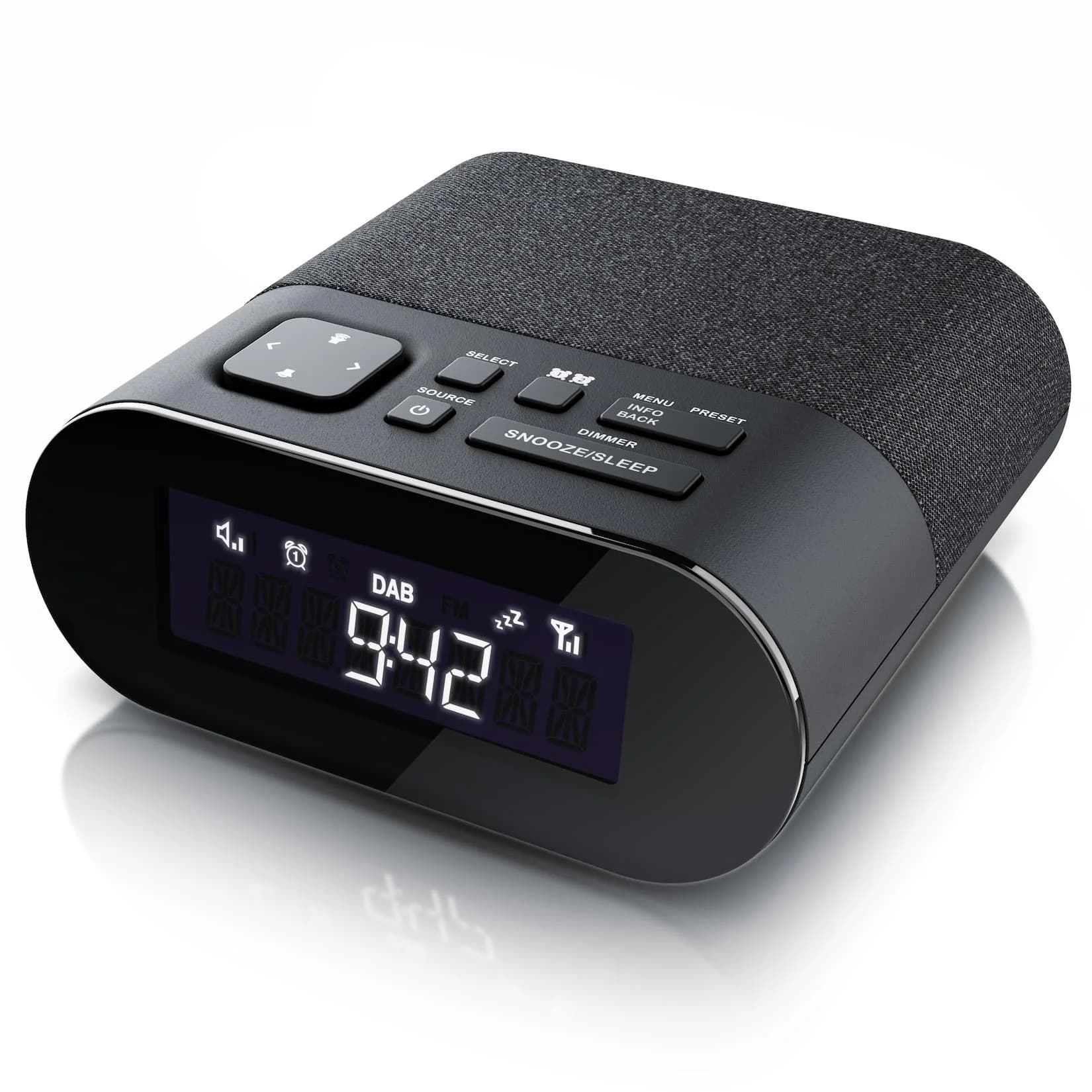 BEARWARE DAB+ Radiowecker Digital mit FM, Dual Alarm und USB Ladeport
