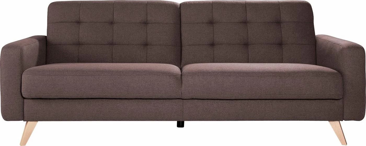 exxpo - sofa fashion 3-Sitzer Schlafsofa Nappa Braun
