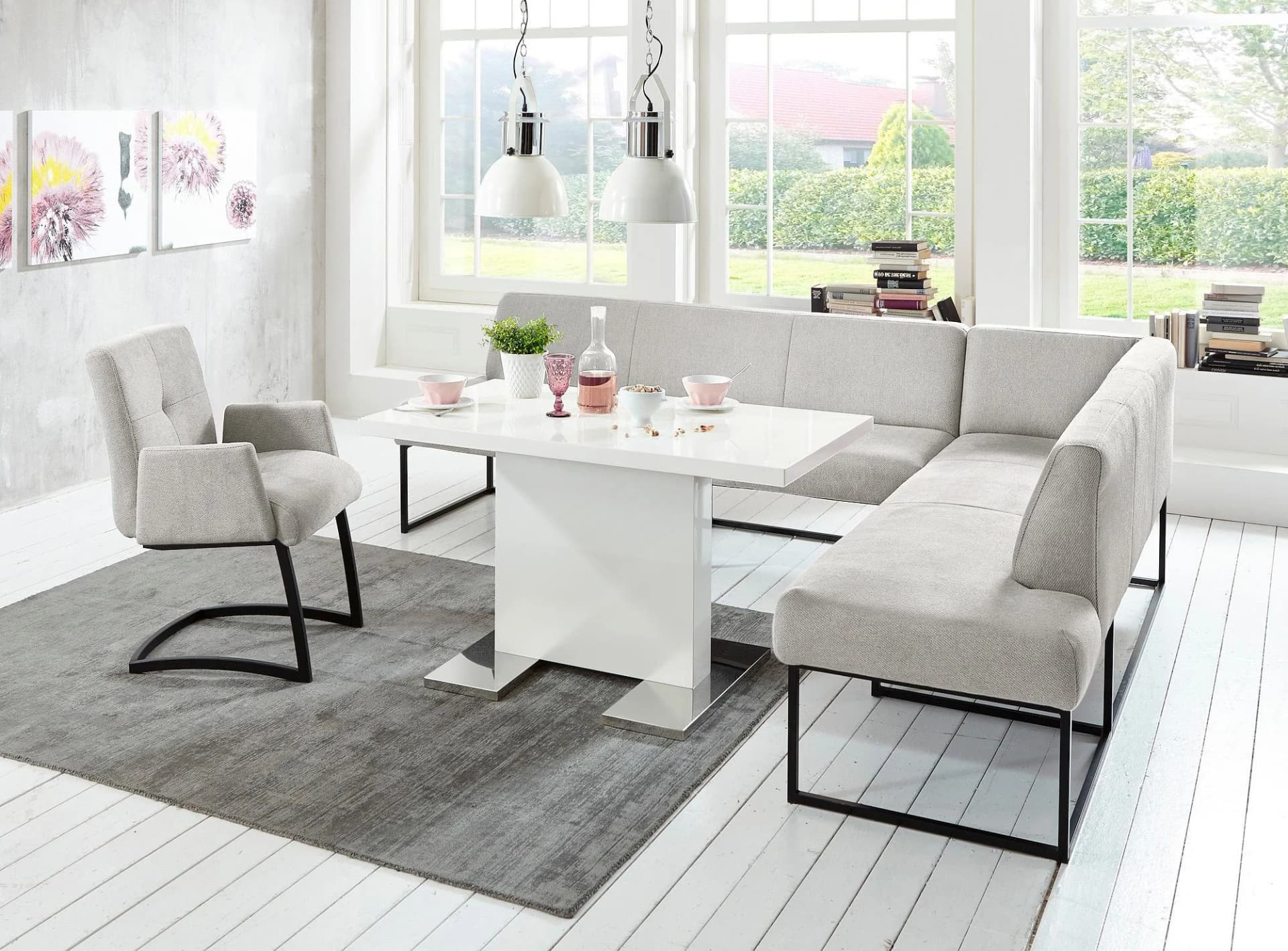 Eckbank EXXPO SOFA FASHION Affogato Grau Hochwertig