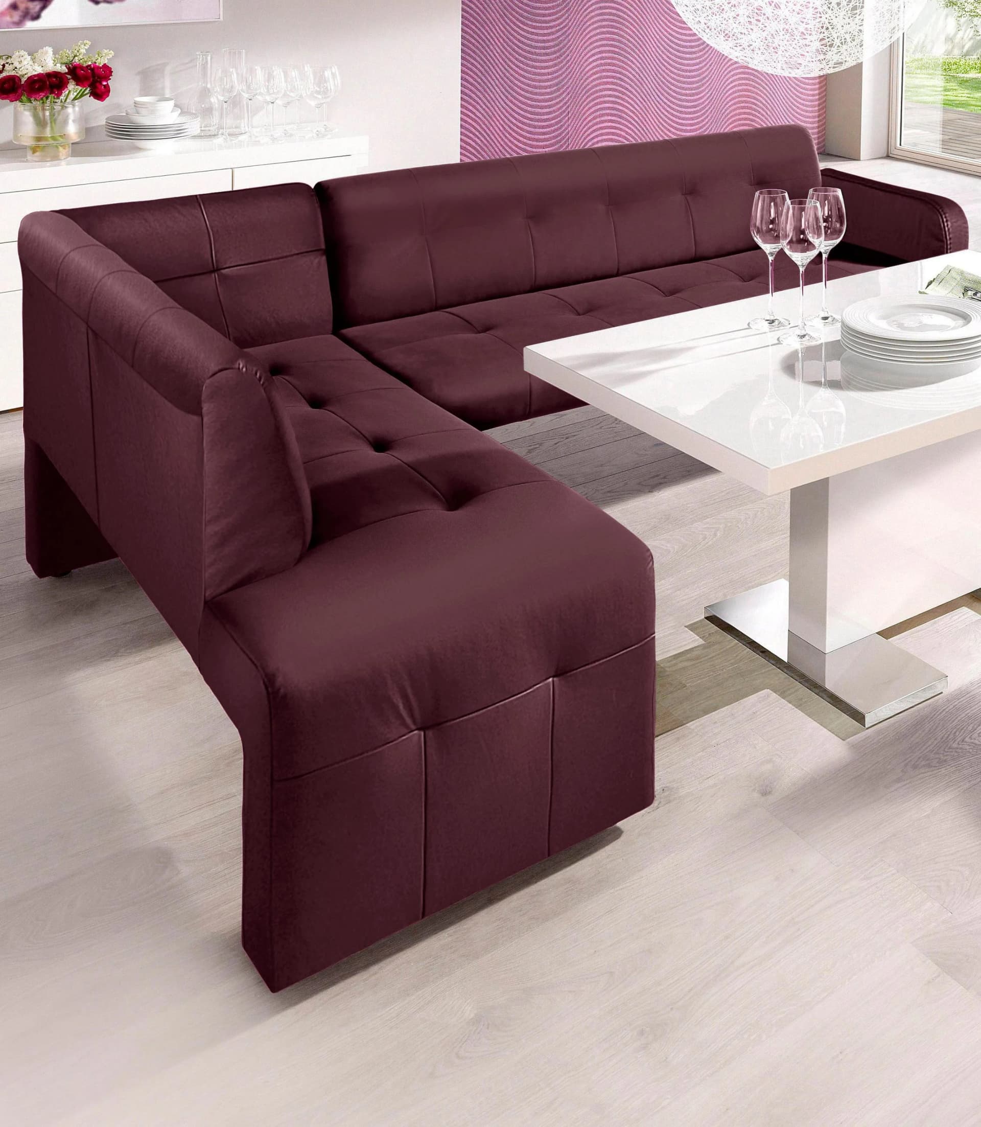 EXXPO Essbank Barista Burgundy Luxus-Microfaser