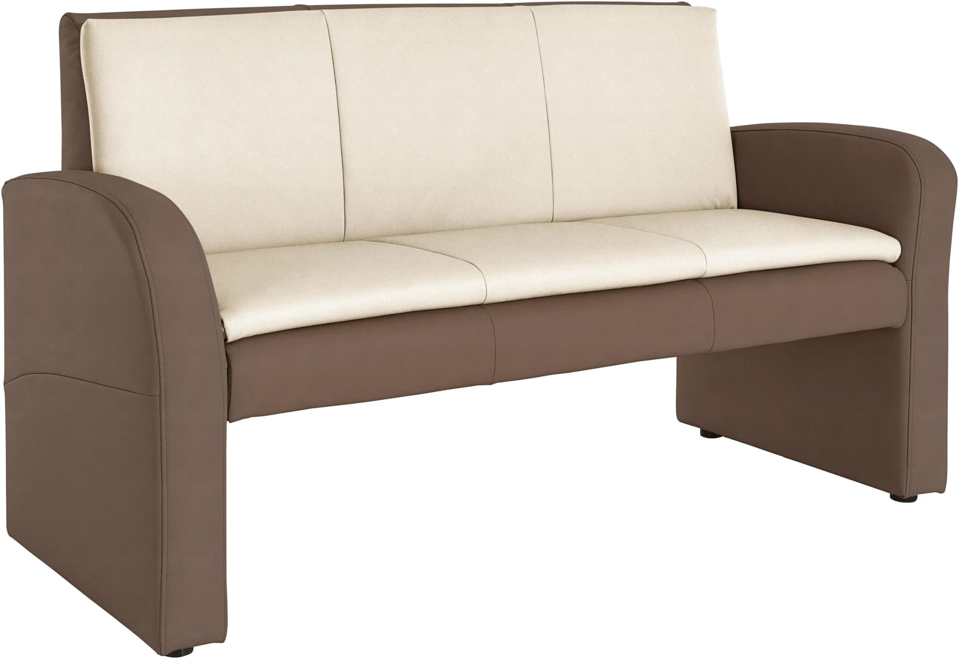 EXXPO Polsterbank Cortado Braun Creme Luxus-Microfaser