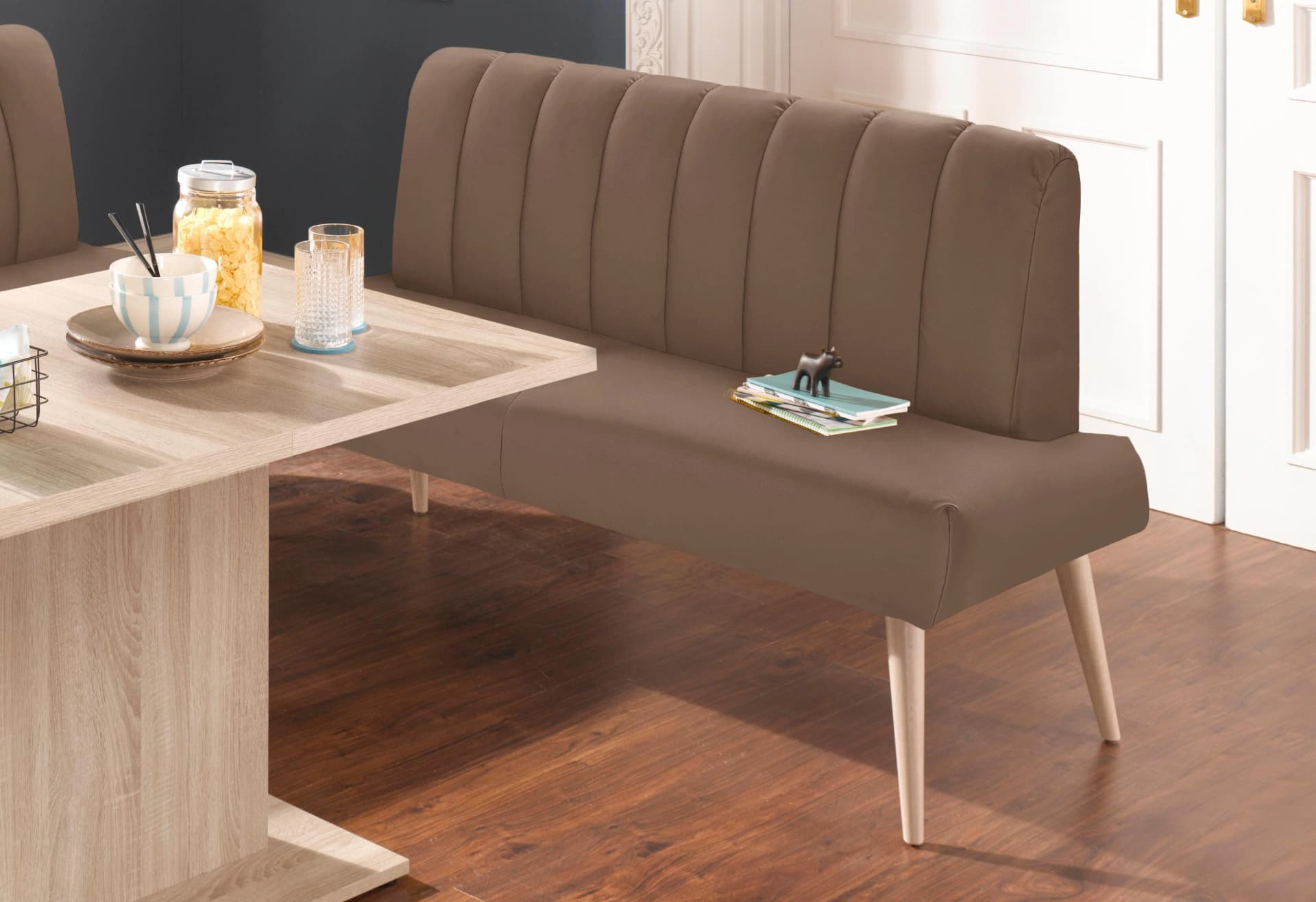 EXXPO Sitzbank Costa Modern Braun Kunstleder